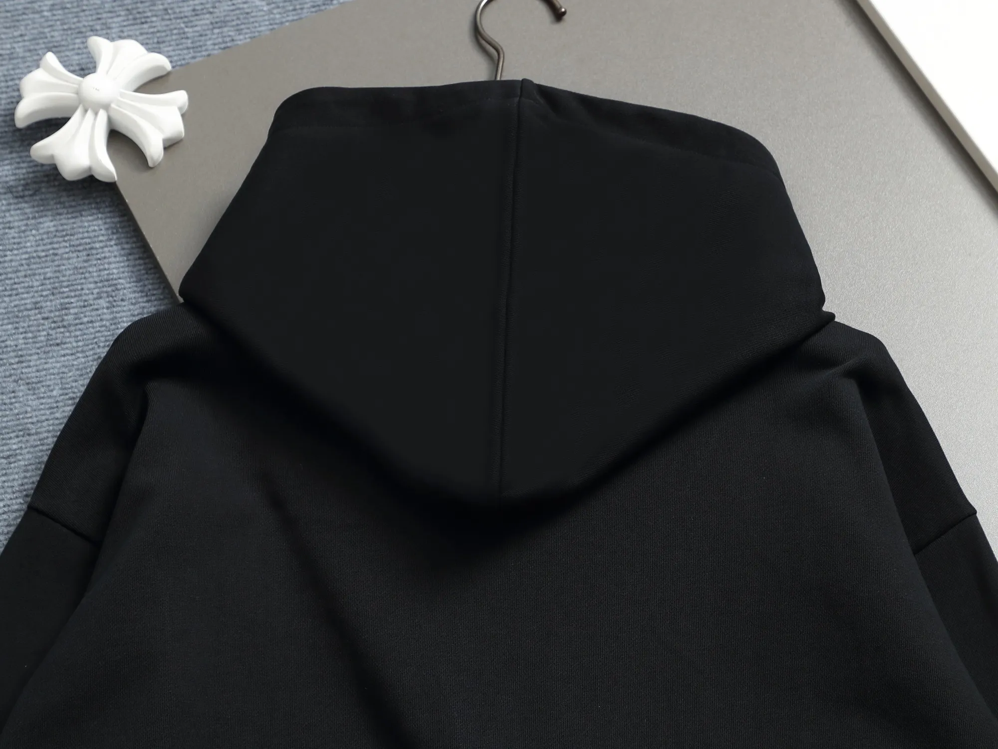 Monogram Embroidered Cotton-Blend Hoodie D19023303 — view 13