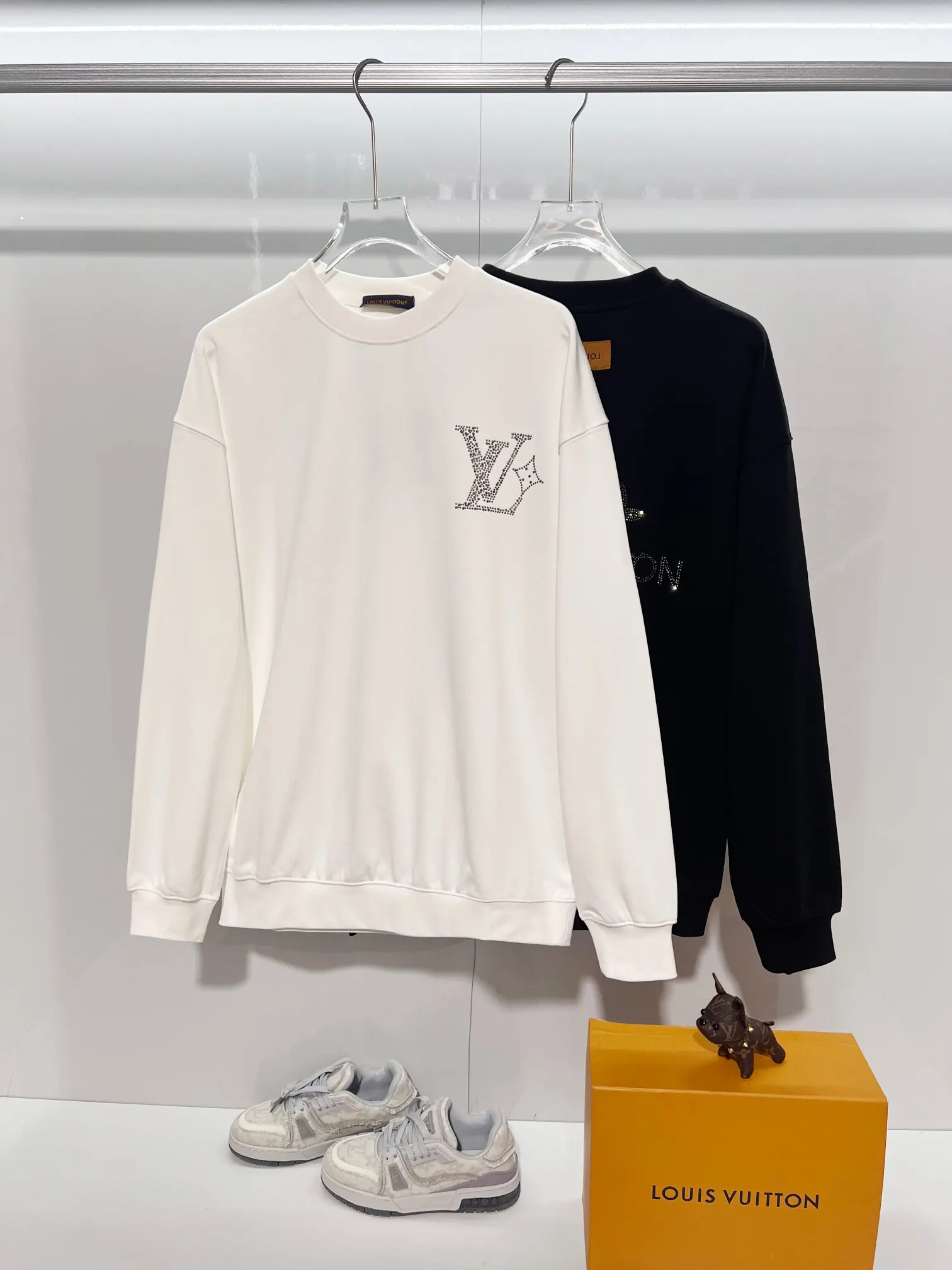 Rhinestone Logo Cotton-Terry Sweatshirt D19024157 — view 11