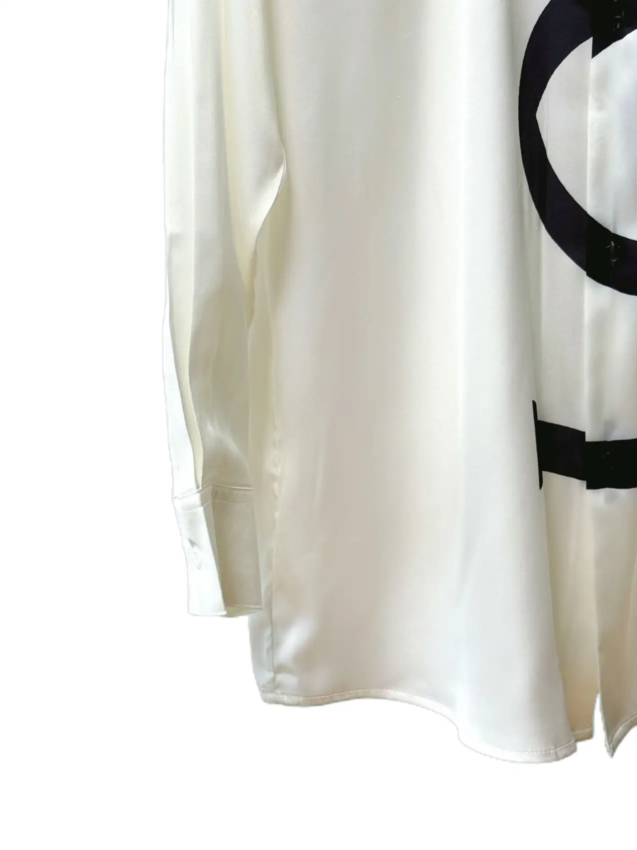 Logo Print Silk Long-Sleeved Shirt D19021123 — view 6