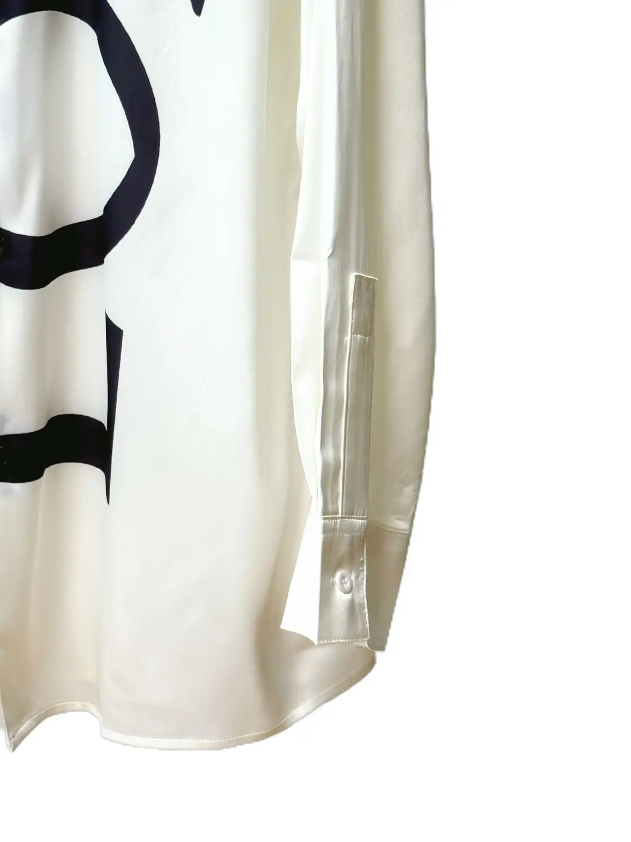 Logo Print Silk Long-Sleeved Shirt D19021123 — view 8