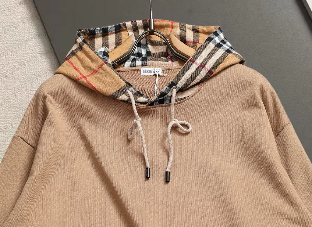 Check-Lined Cotton-Blend Hoodie D19521521 — view 4