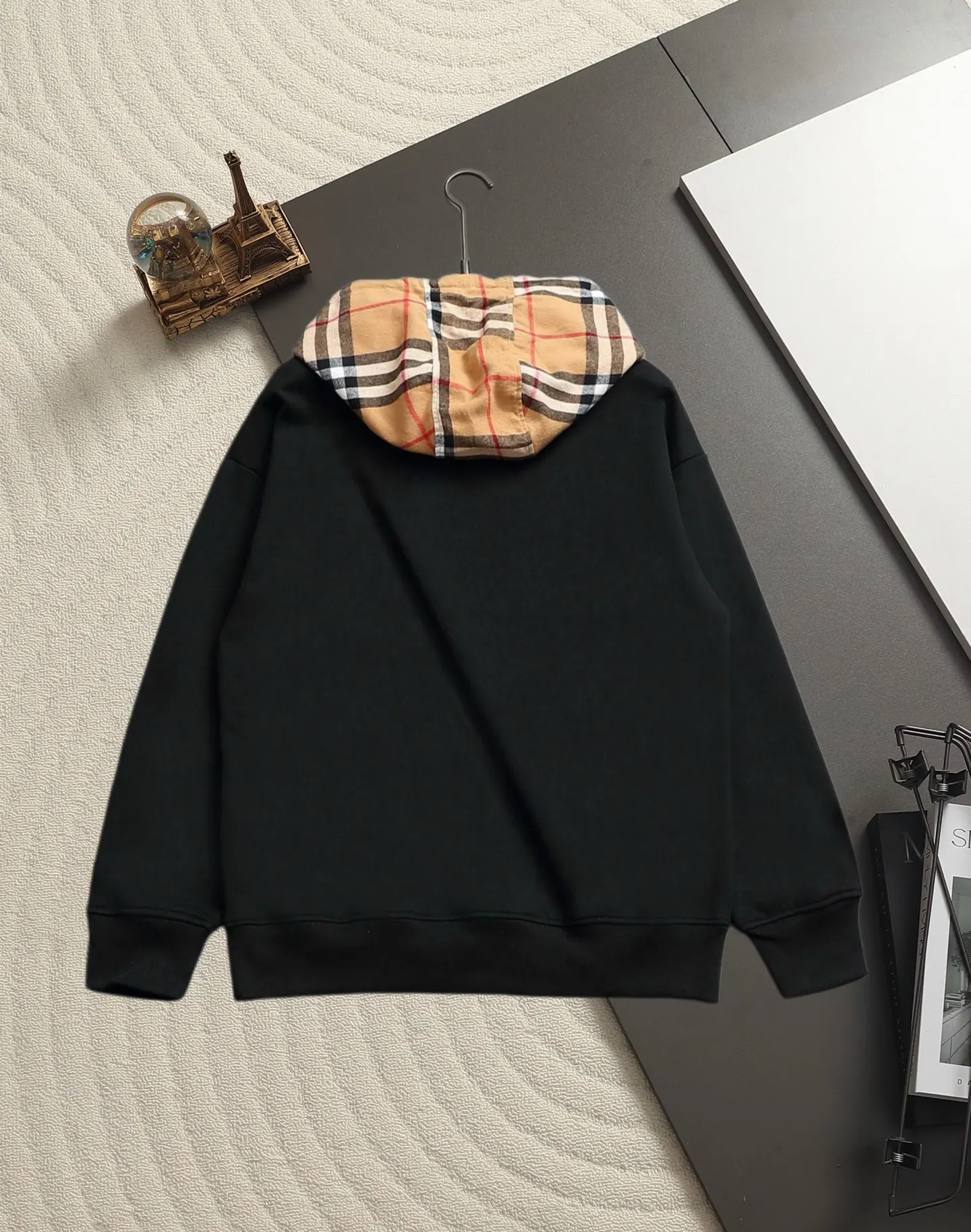 Vintage Check Hood Cotton Blend Hoodie D19521522 — view 3