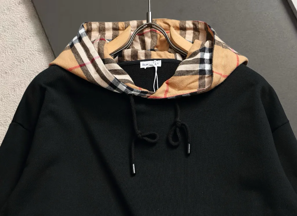 Vintage Check Hood Cotton Blend Hoodie D19521522 — view 4