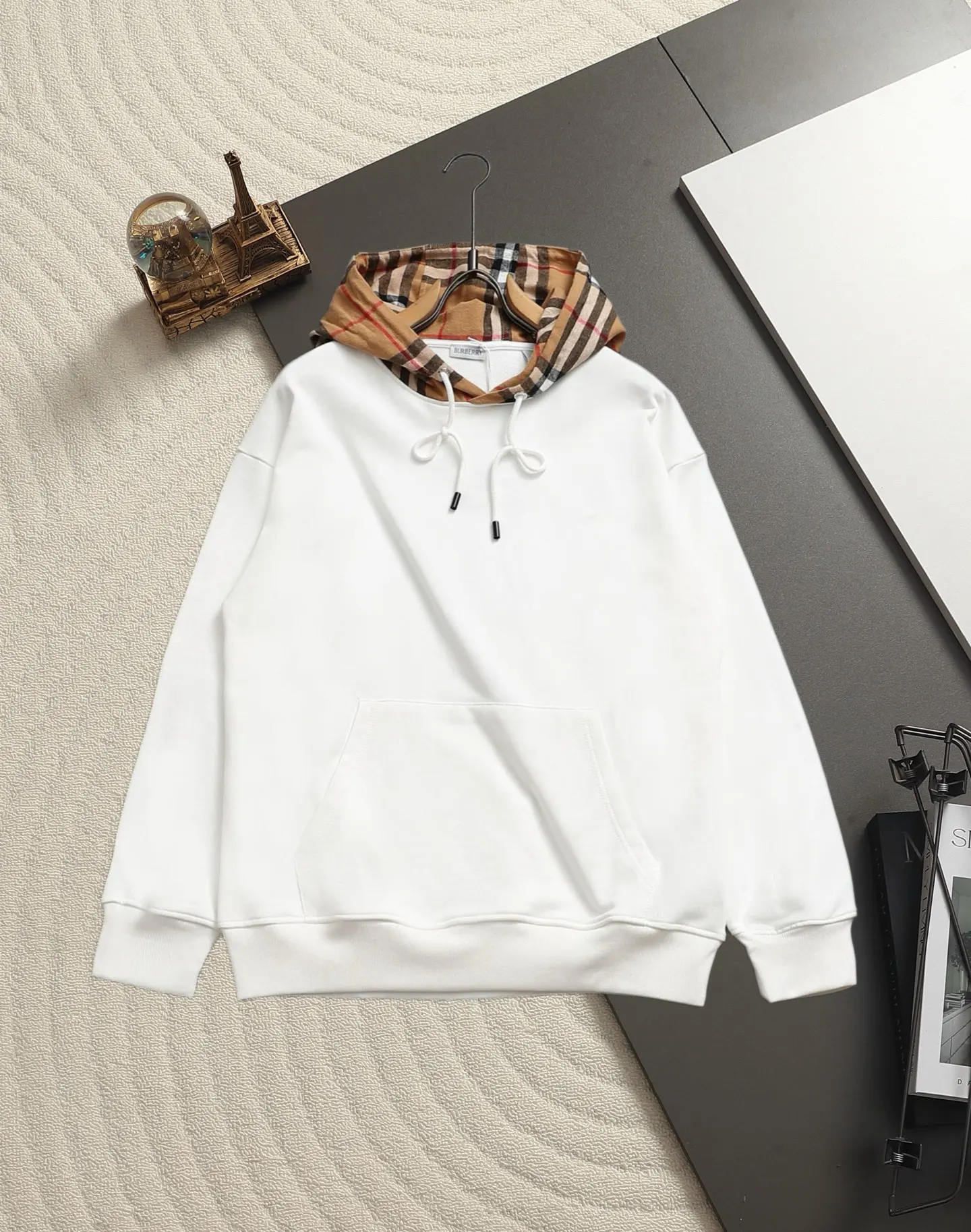 Vintage Check Hood Cotton-Blend Hoodie D19521520