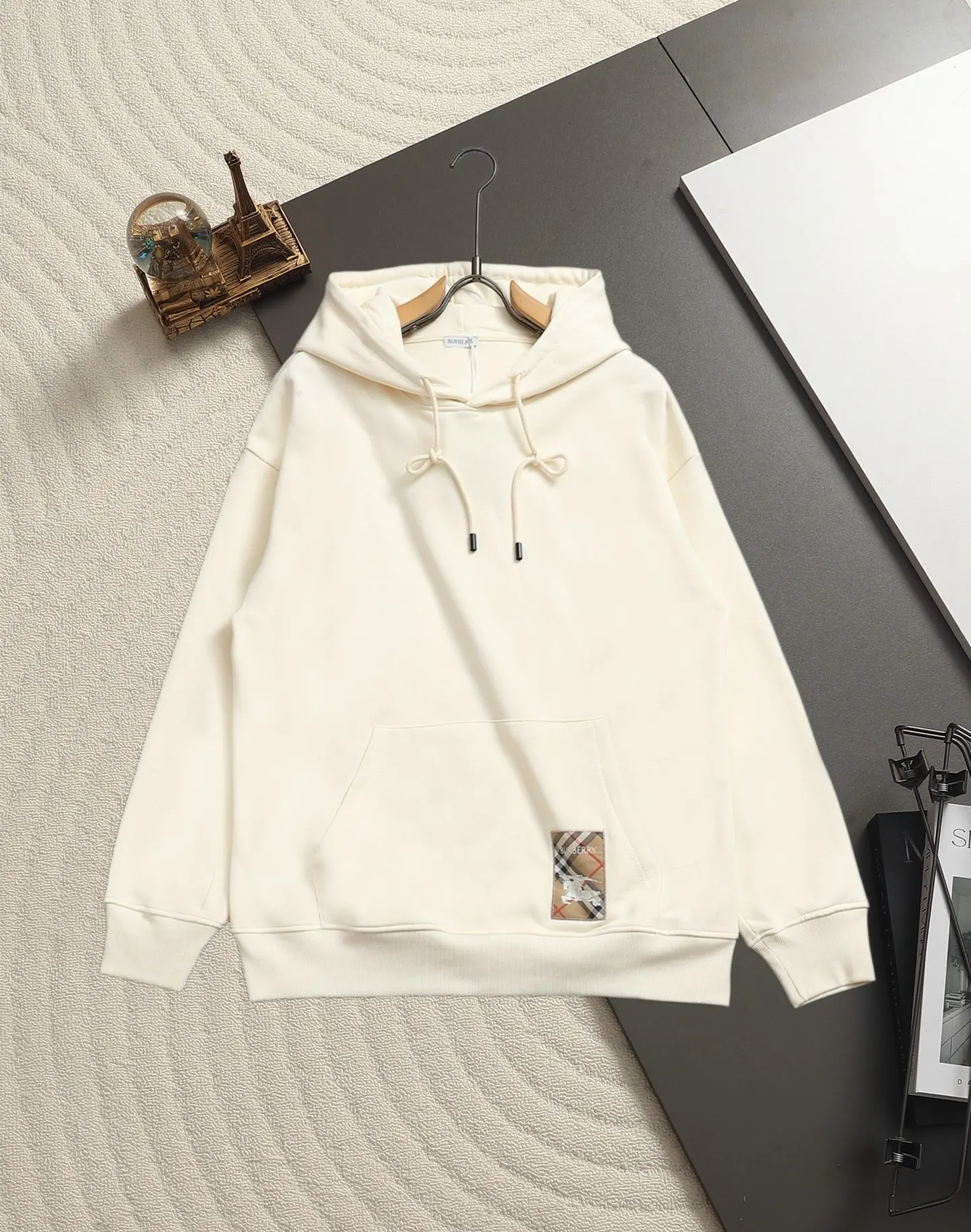 Logo Badge Cotton-Blend Hoodie D19521519