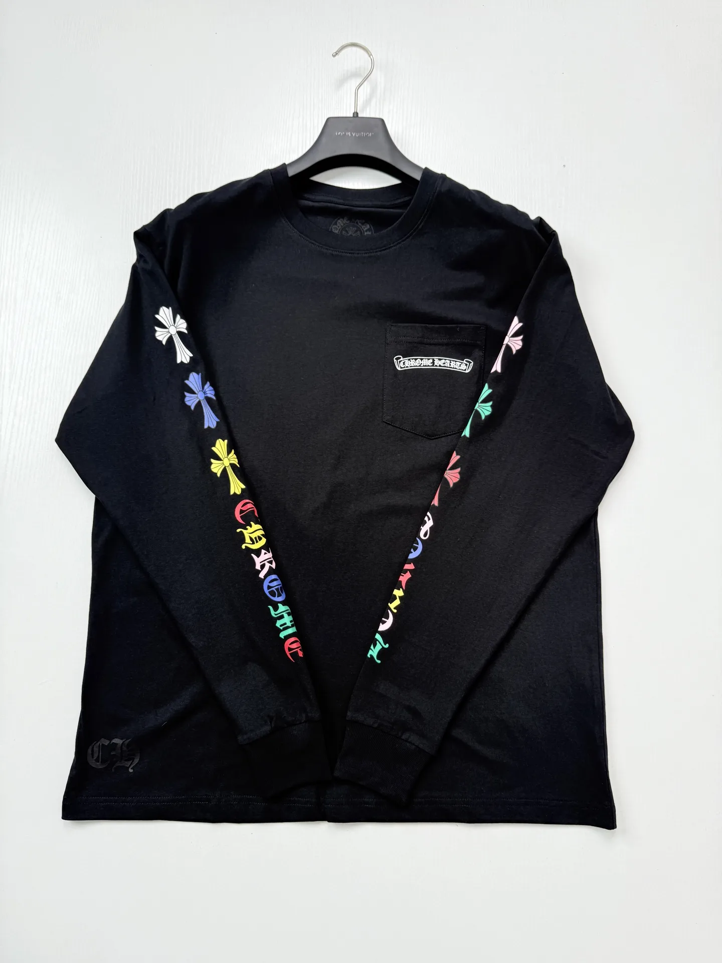 Multicolor Cross Print Long-Sleeve T-Shirt D19523922 — view 3