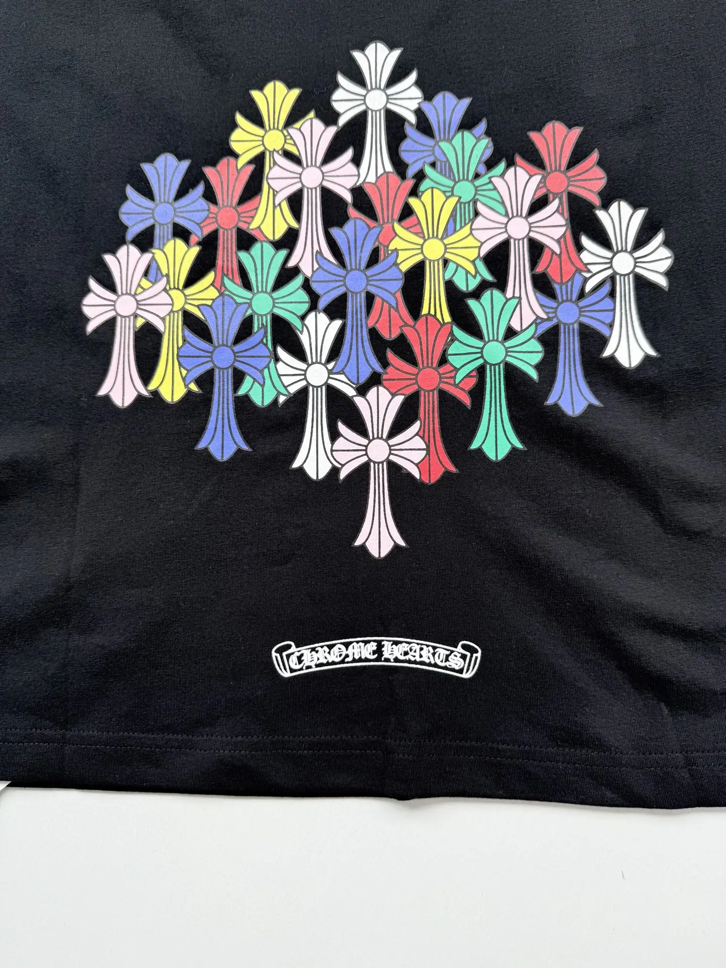 Multicolor Cross Print Long-Sleeve T-Shirt D19523922 — view 8