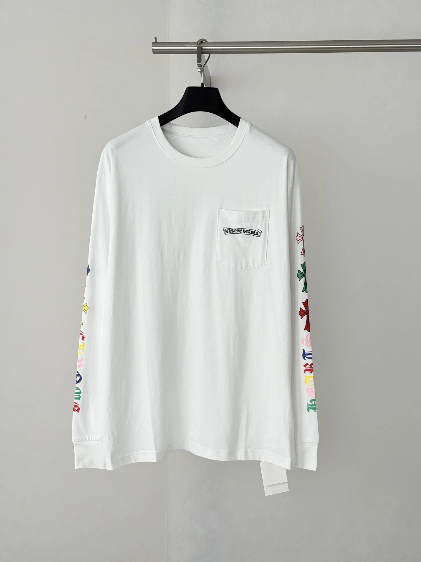 Multicolor Cross Long-Sleeve Pocket T-Shirt D19523923