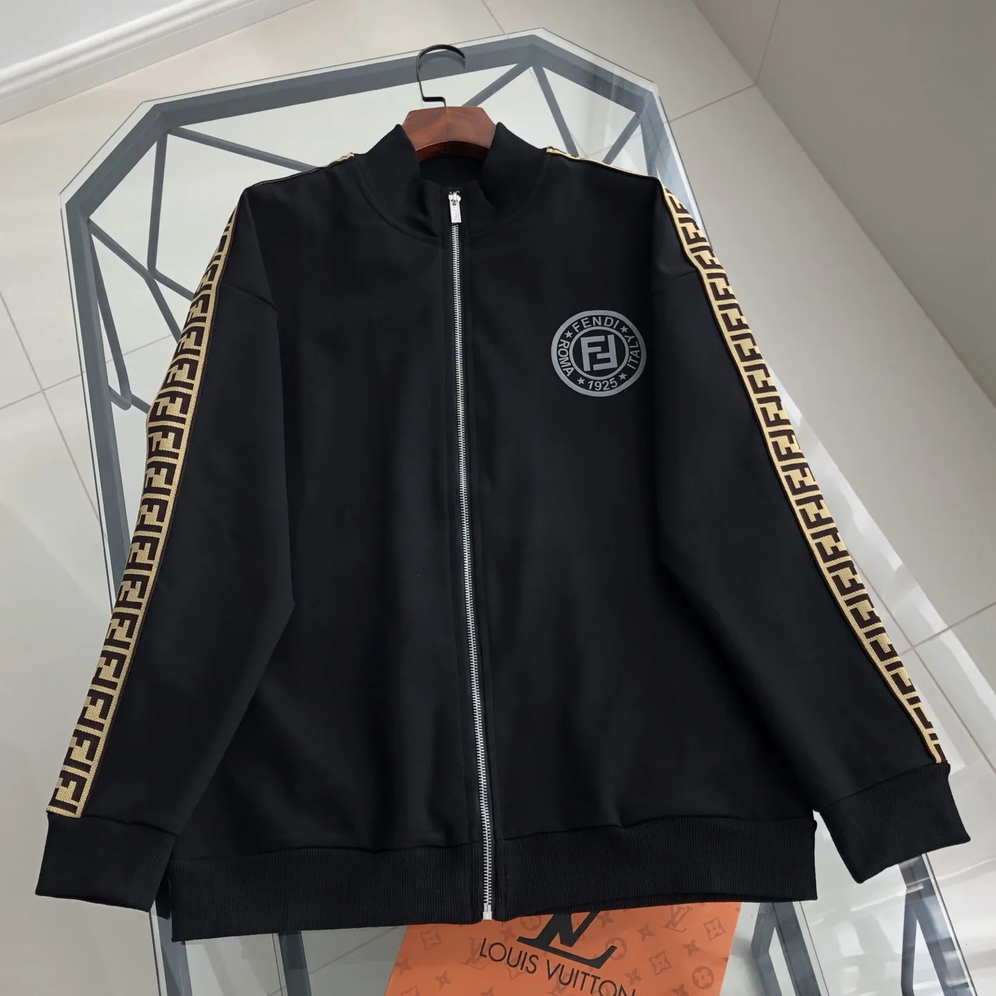 Logo-Embroidered Tape-Trim Track Jacket D19521381