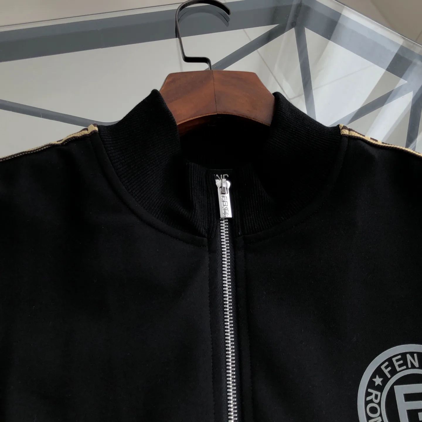Logo-Embroidered Tape-Trim Track Jacket D19521381 — view 3