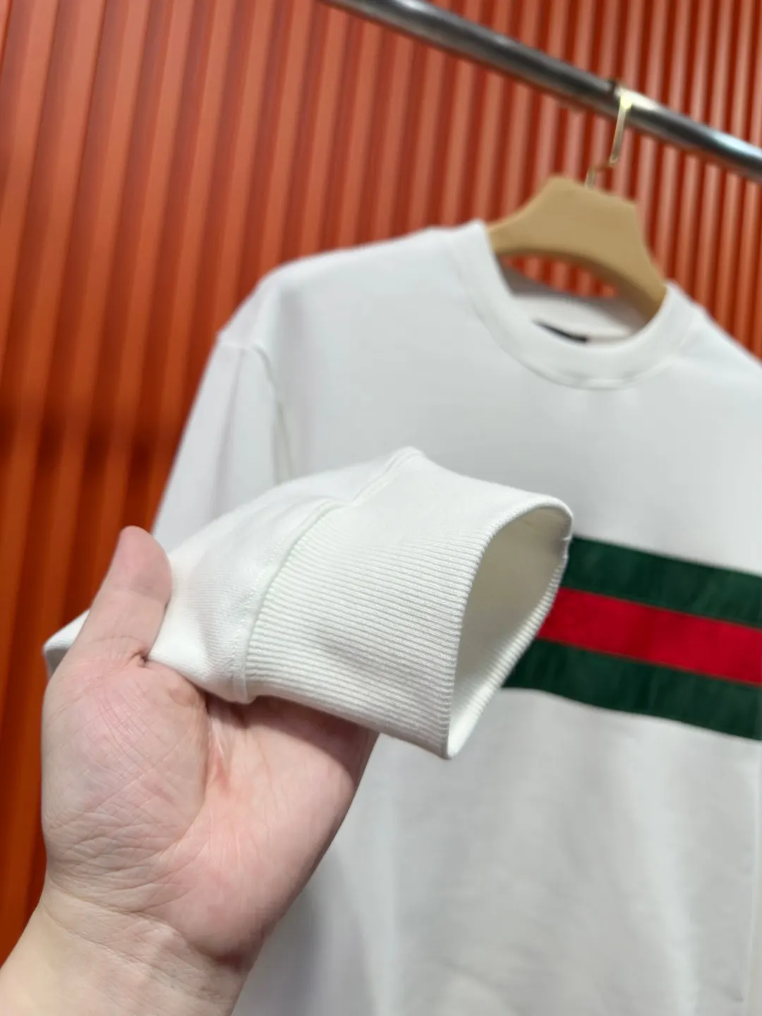 Web Stripe Logo Embroidered Sweatshirt D19523322 — view 6