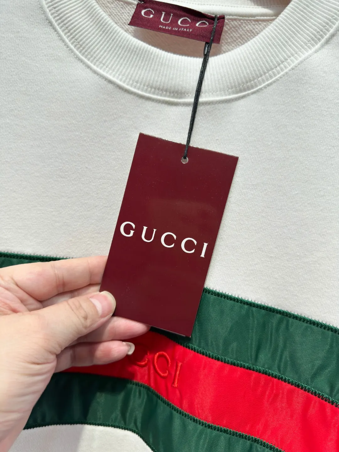 Web Stripe Logo Embroidered Sweatshirt D19523322 — view 12