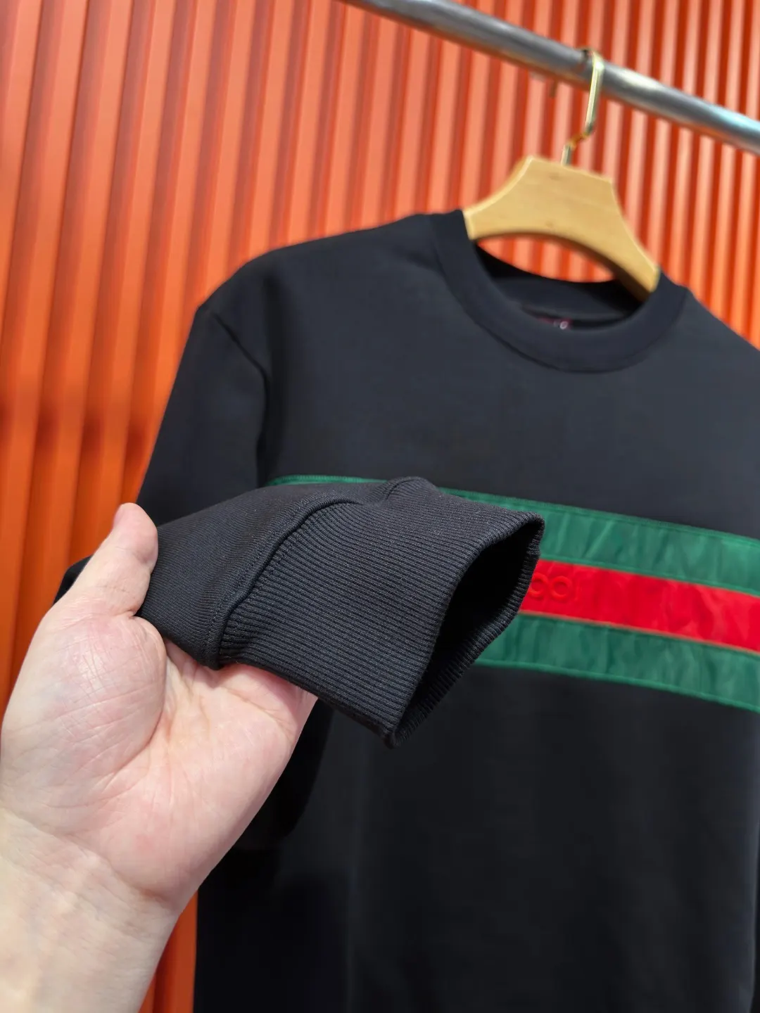 Web Stripe Logo Embroidered Sweatshirt D19523321 — view 6