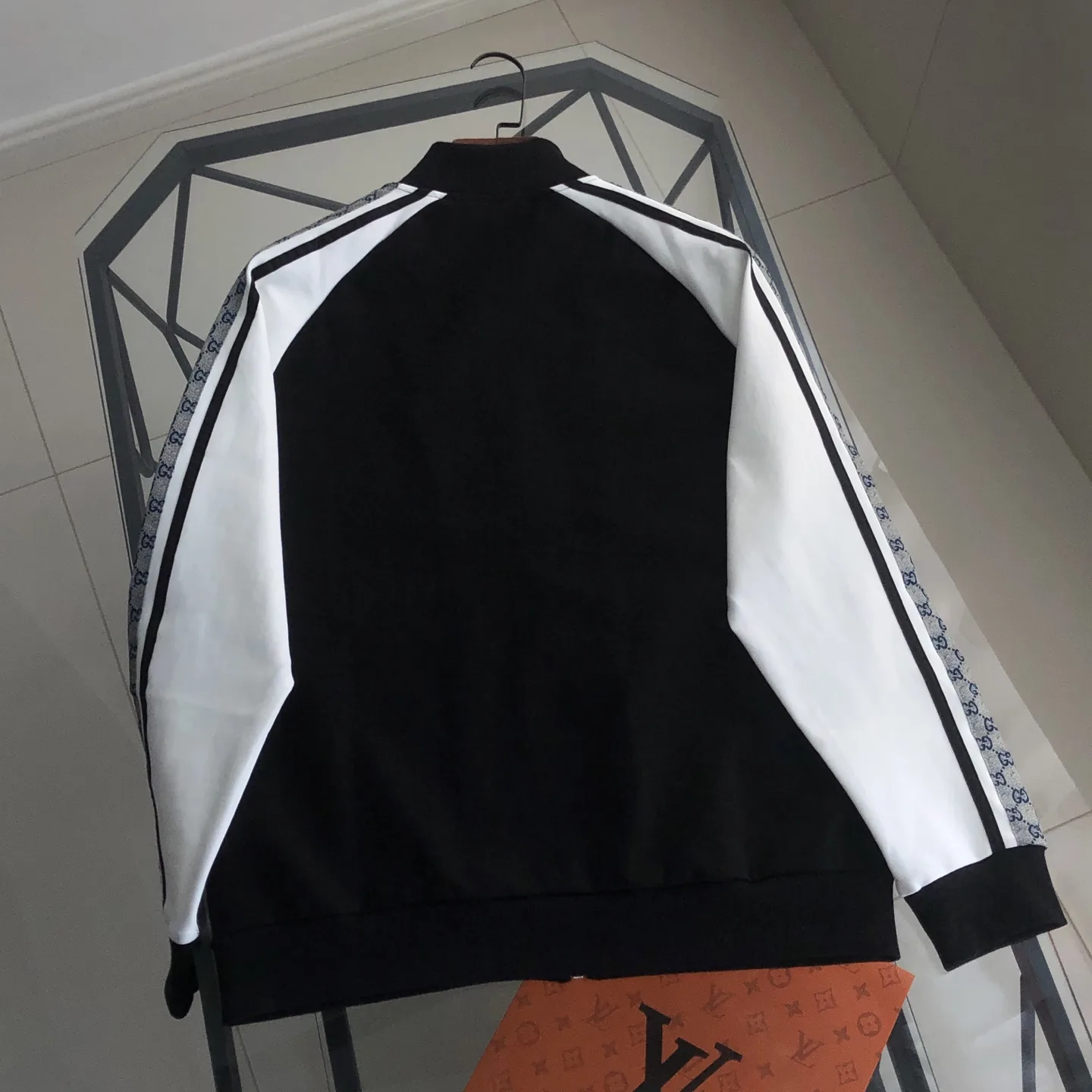 Logo-Print Paneled Zip-Up Track Jacket D19521385 — view 2