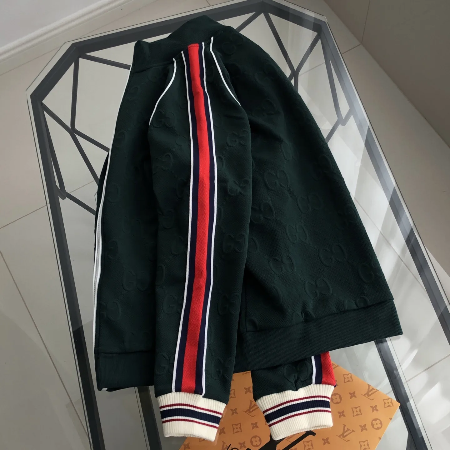 Web-Stripe Monogram Zip-Up Track Jacket D19521383 — view 3