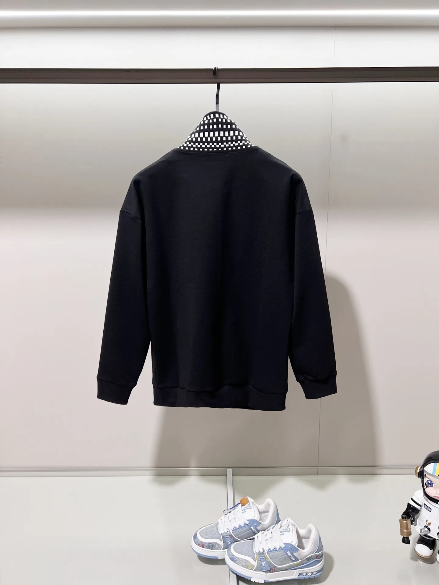 Damier Collar Embroidered Logo Track Jacket D19521358 — view 2