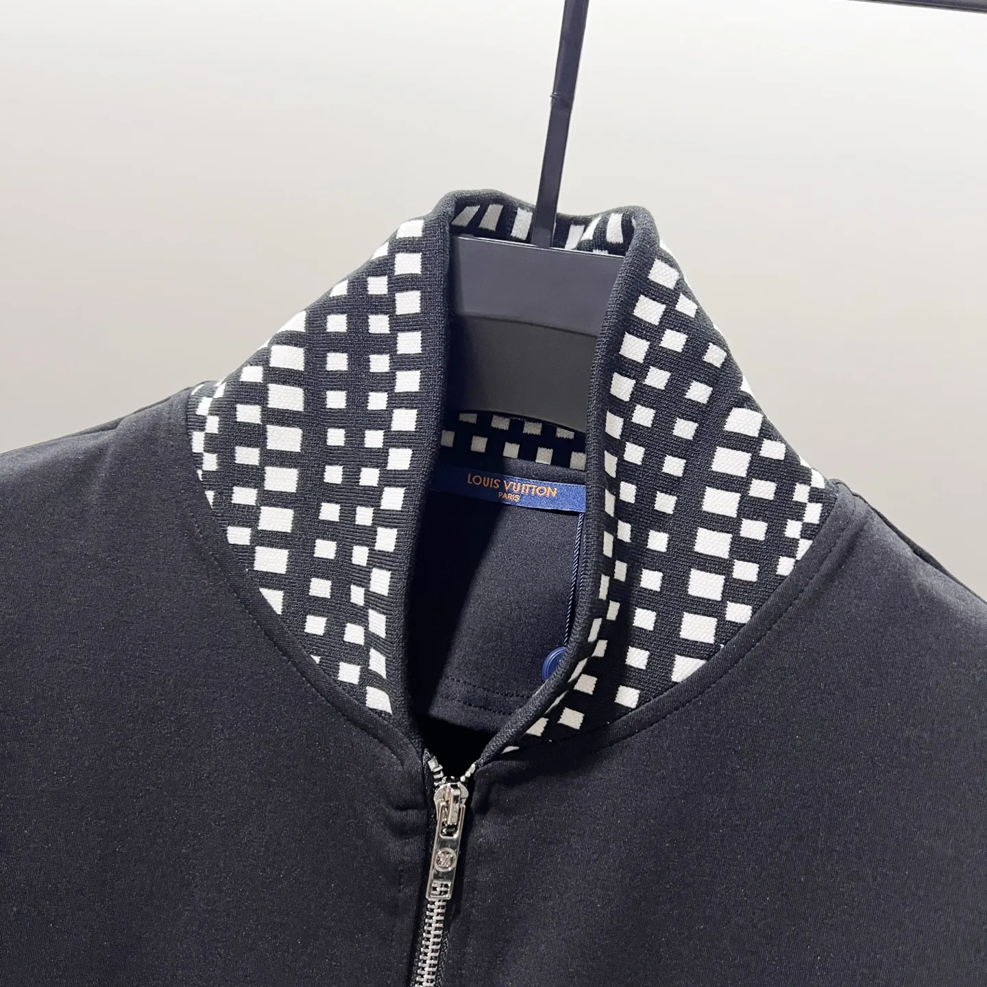 Damier Collar Embroidered Logo Track Jacket D19521358 — view 4