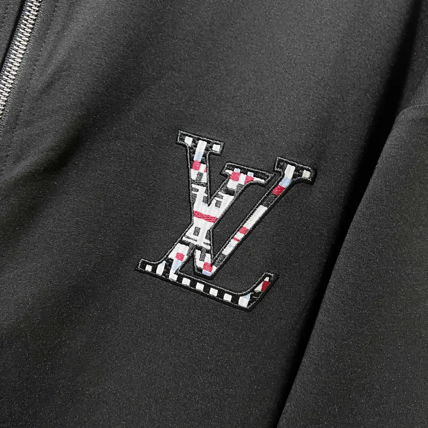 Damier Collar Embroidered Logo Track Jacket D19521358 — view 6