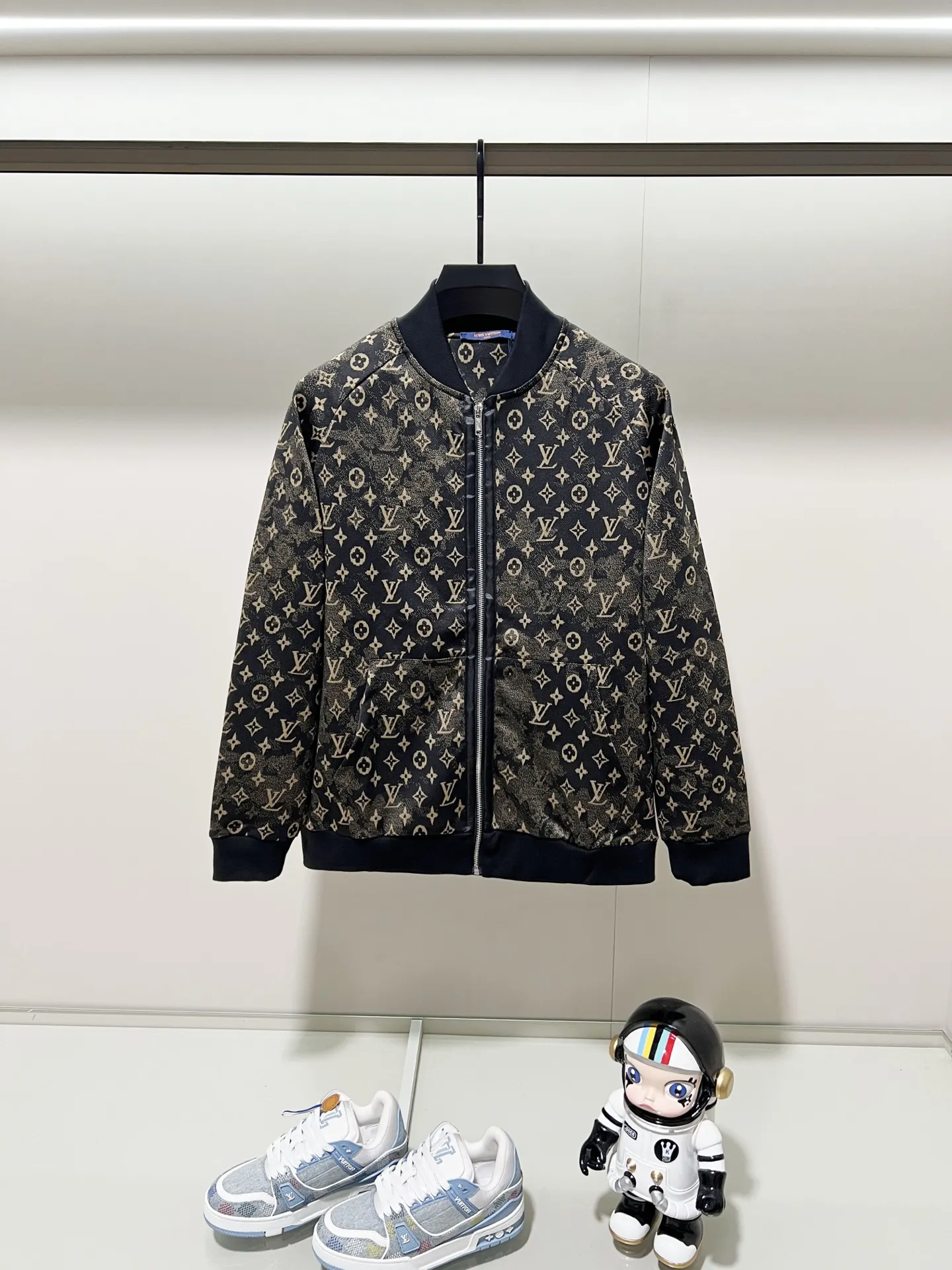 Monogram Print Zip-Up Bomber Jacket D19521359