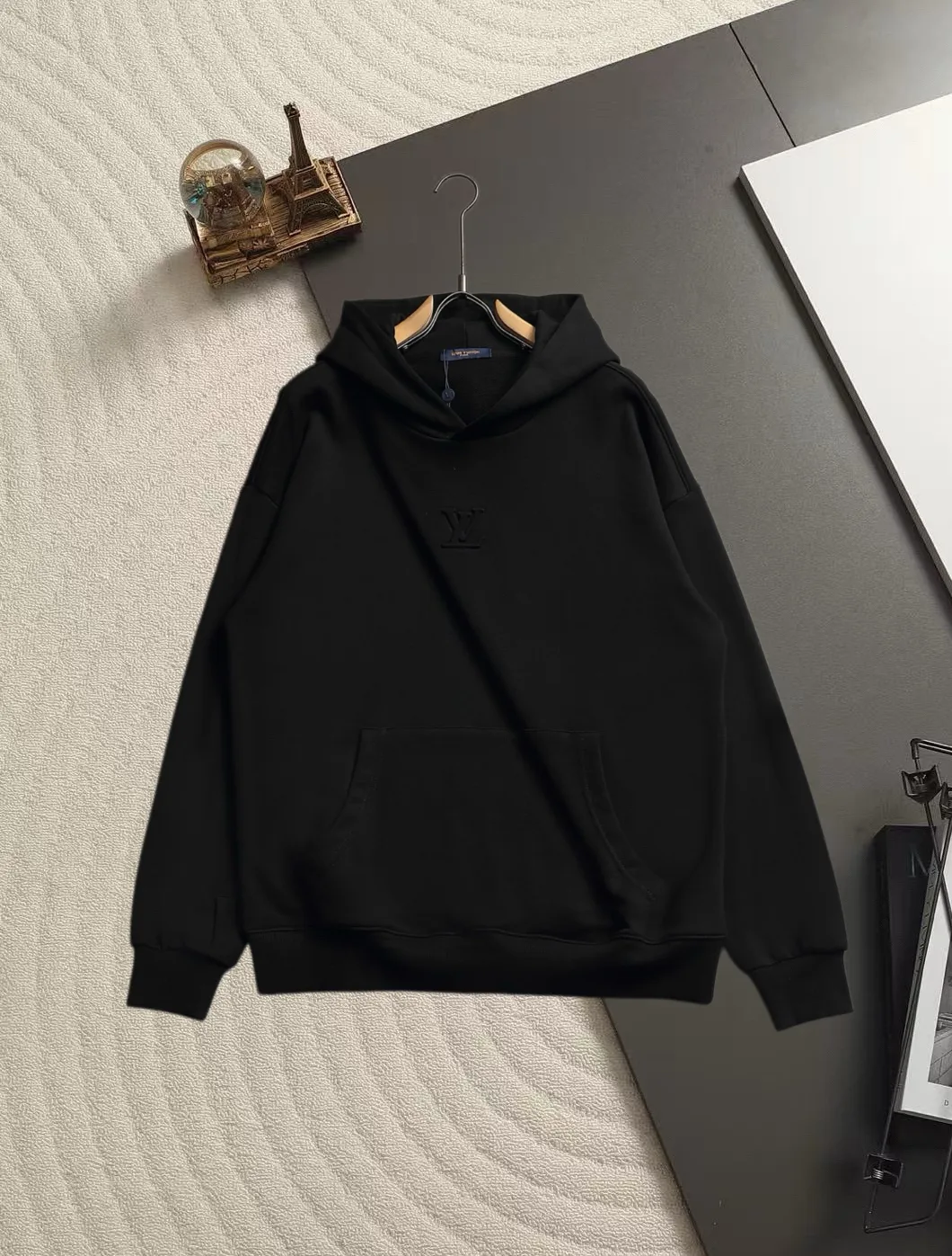 Embossed Logo Cotton-Blend Hoodie D19521344