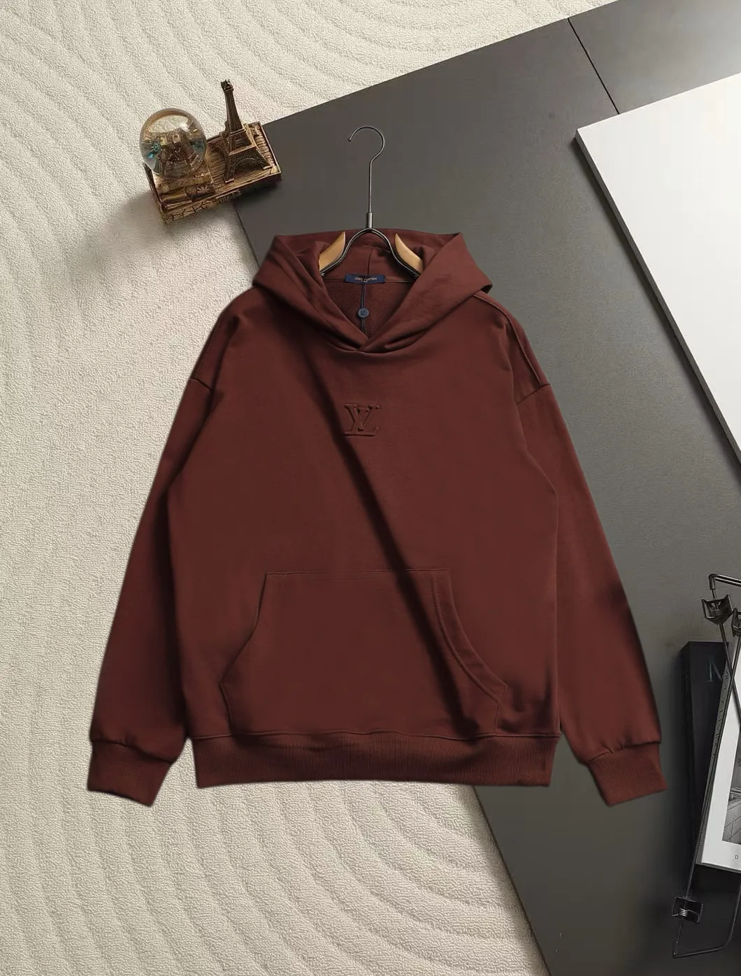 Embossed Logo Cotton-Blend Hoodie D19521343