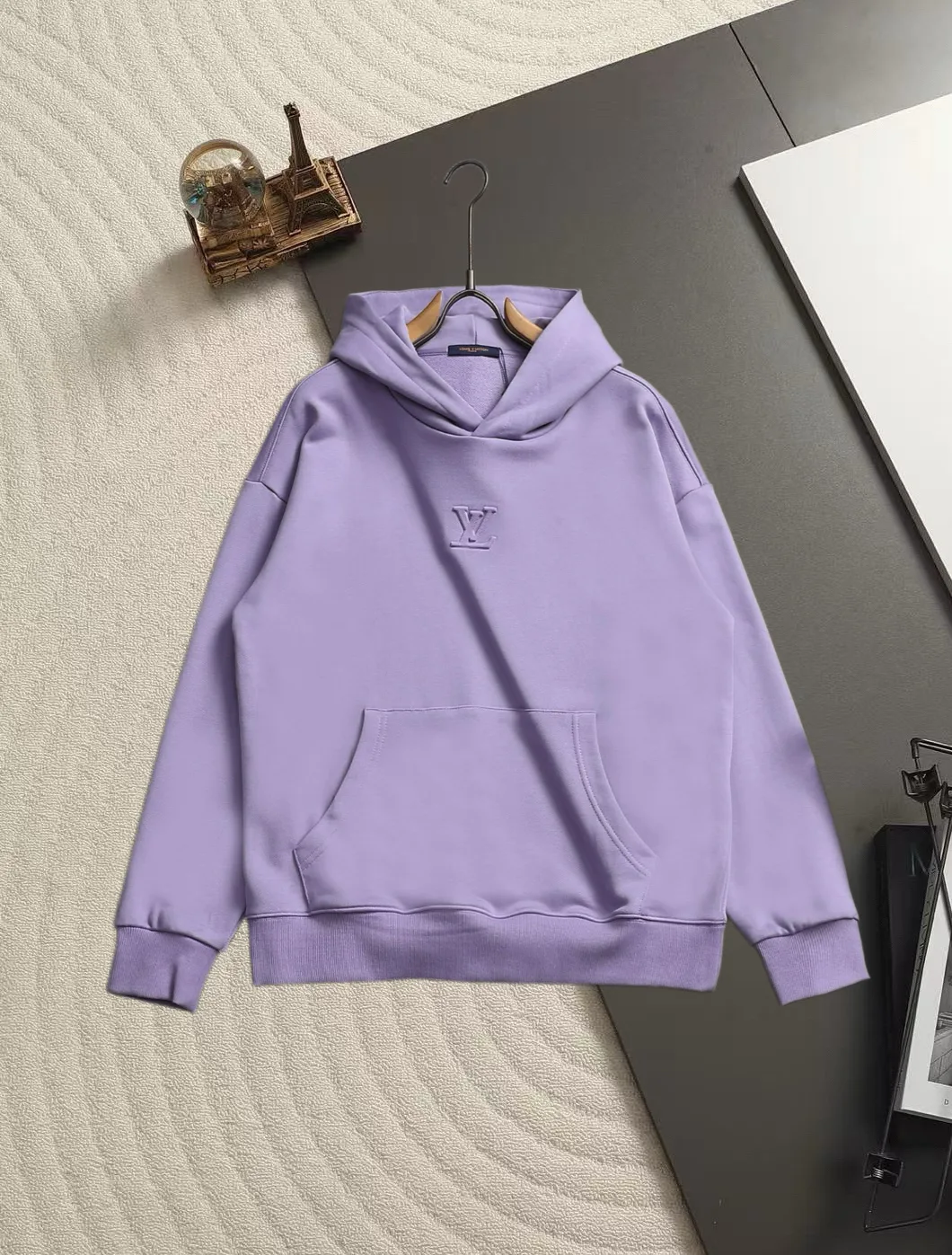 Embossed Logo Cotton-Blend Hoodie D19521342