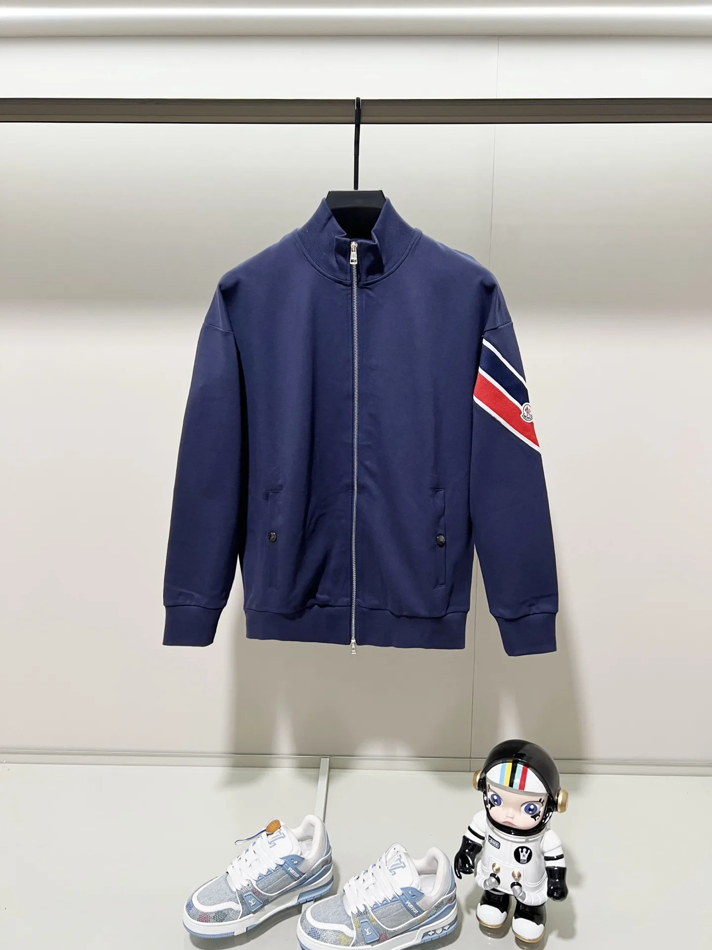 Logo-Patch Striped Zip-Up Track Jacket D19521367