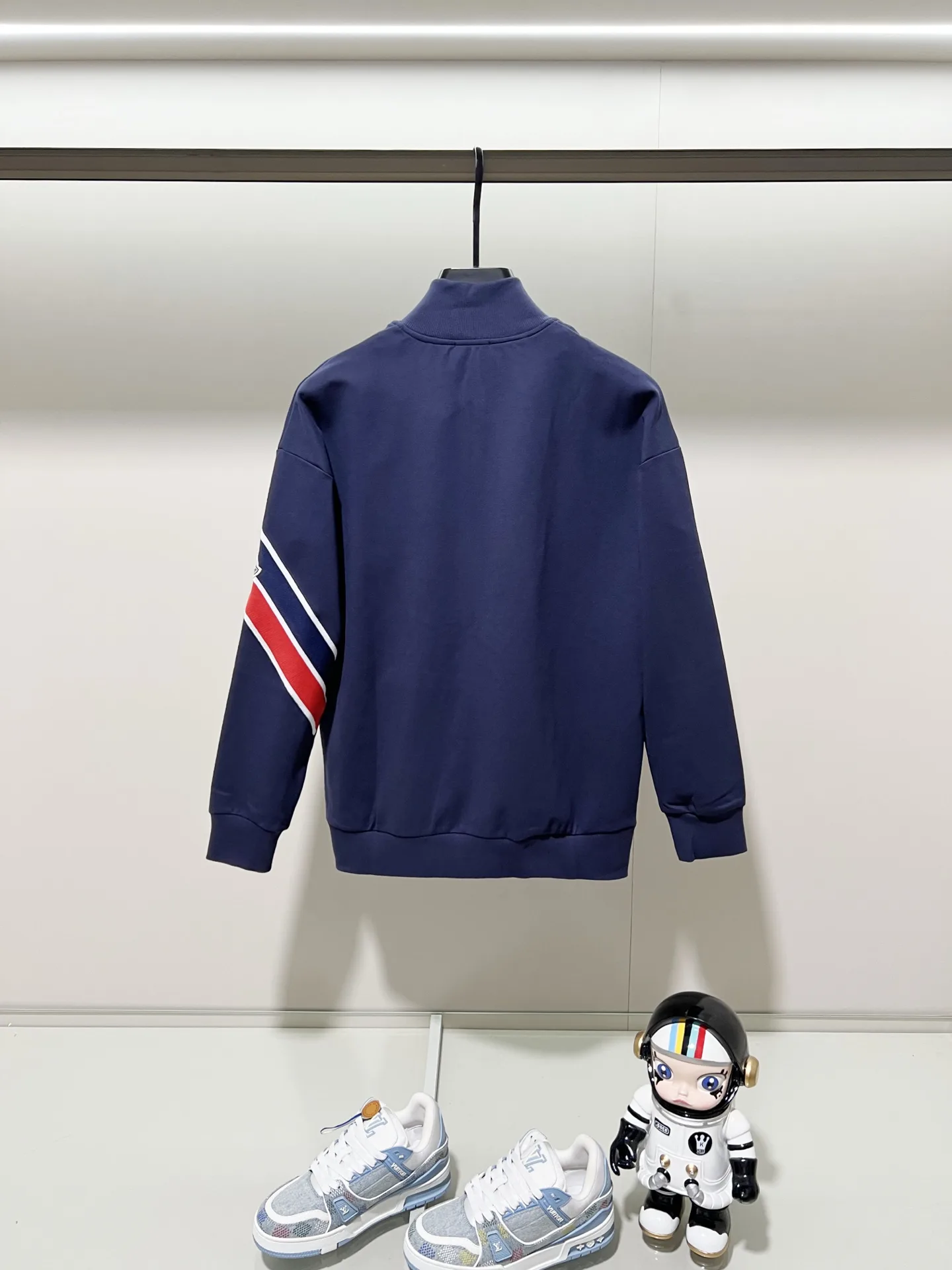 Logo-Patch Striped Zip-Up Track Jacket D19521367 — view 2