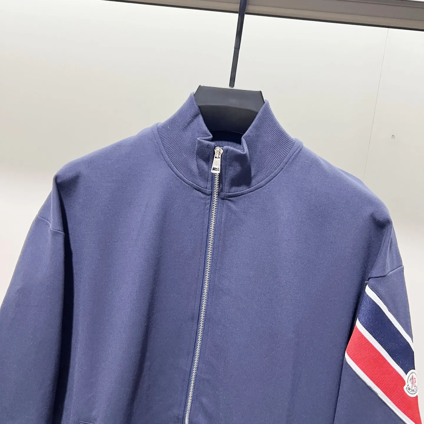 Logo-Patch Striped Zip-Up Track Jacket D19521367 — view 4