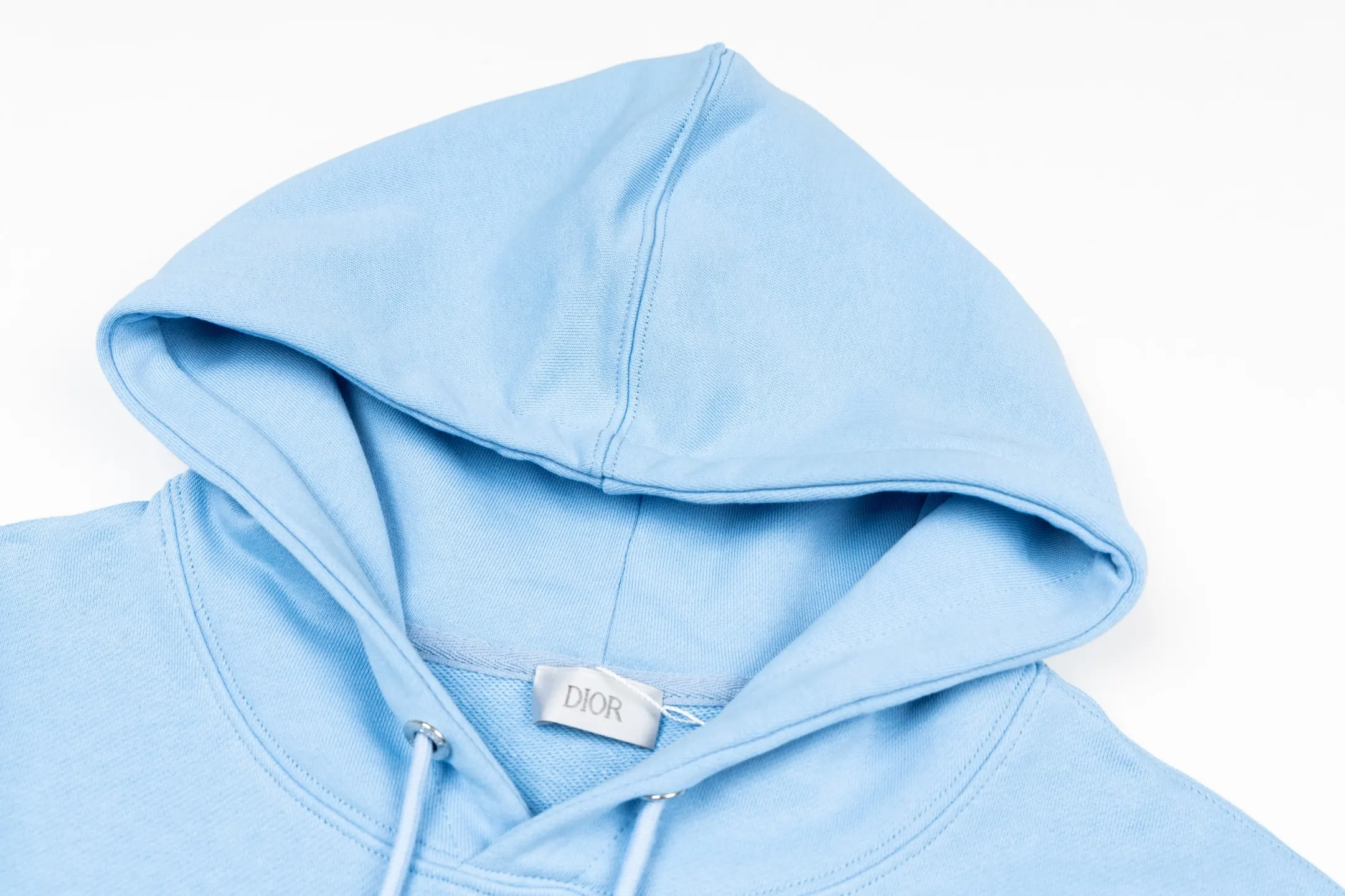 CD Icon Embroidered Cotton-Jersey Hoodie D19521205 — view 4