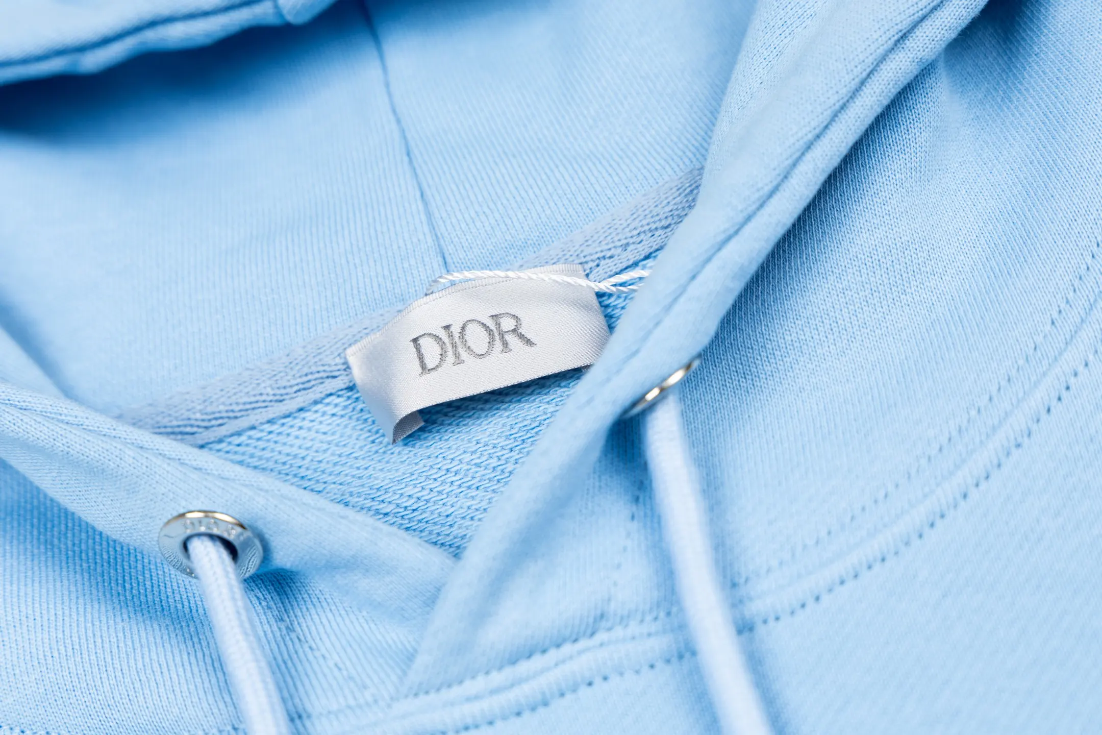 CD Icon Embroidered Cotton-Jersey Hoodie D19521205 — view 5