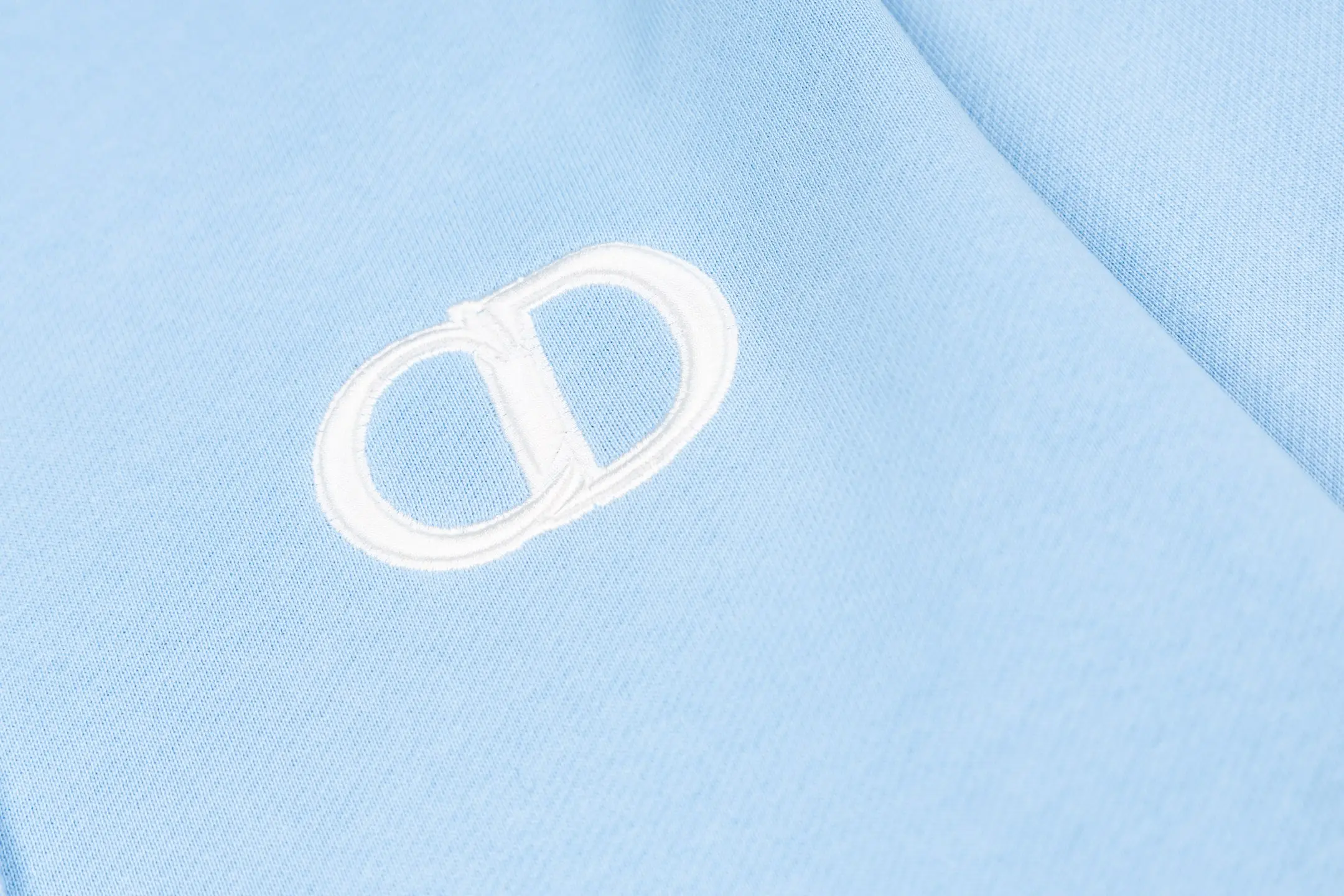 CD Icon Embroidered Cotton-Jersey Hoodie D19521205 — view 8