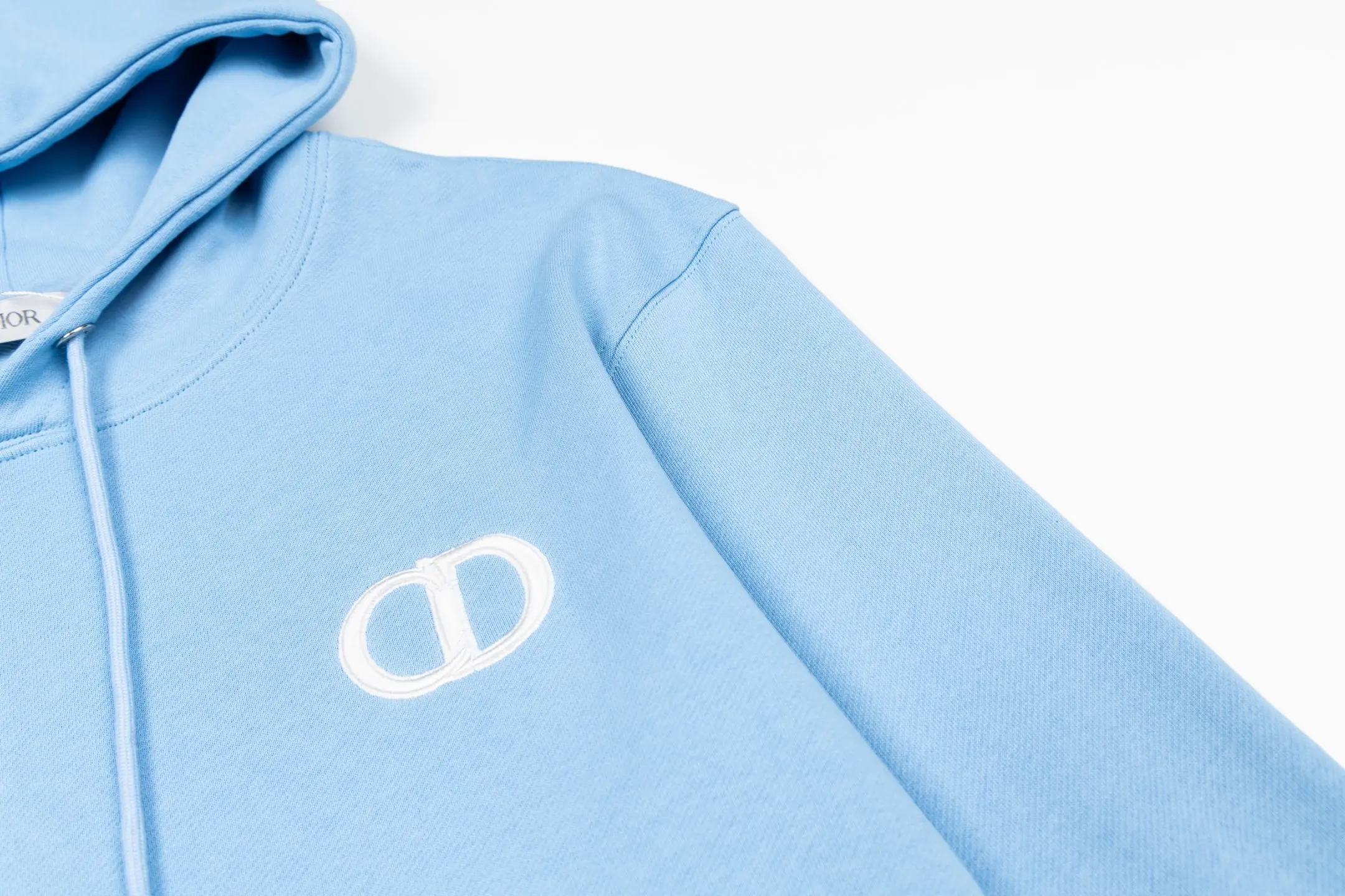 CD Icon Embroidered Cotton-Jersey Hoodie D19521205 — view 9