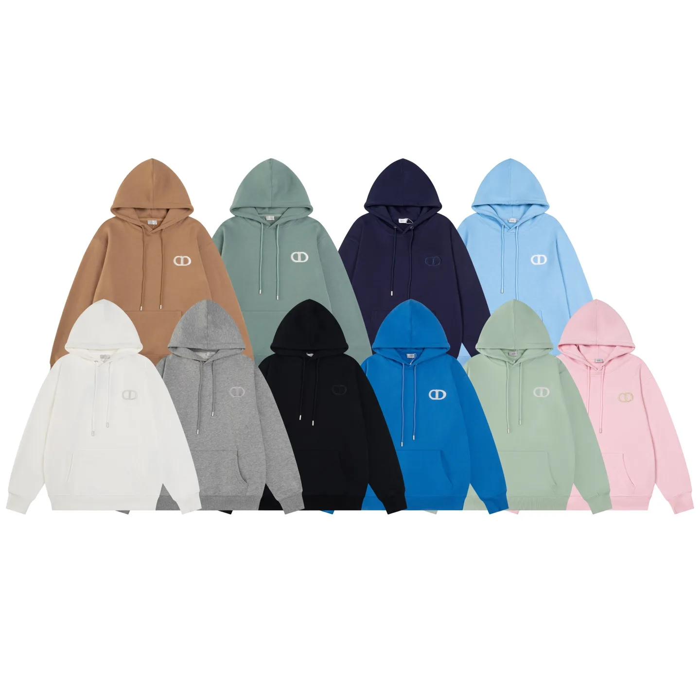 CD Icon Embroidered Cotton-Jersey Hoodie D19521205 — view 11