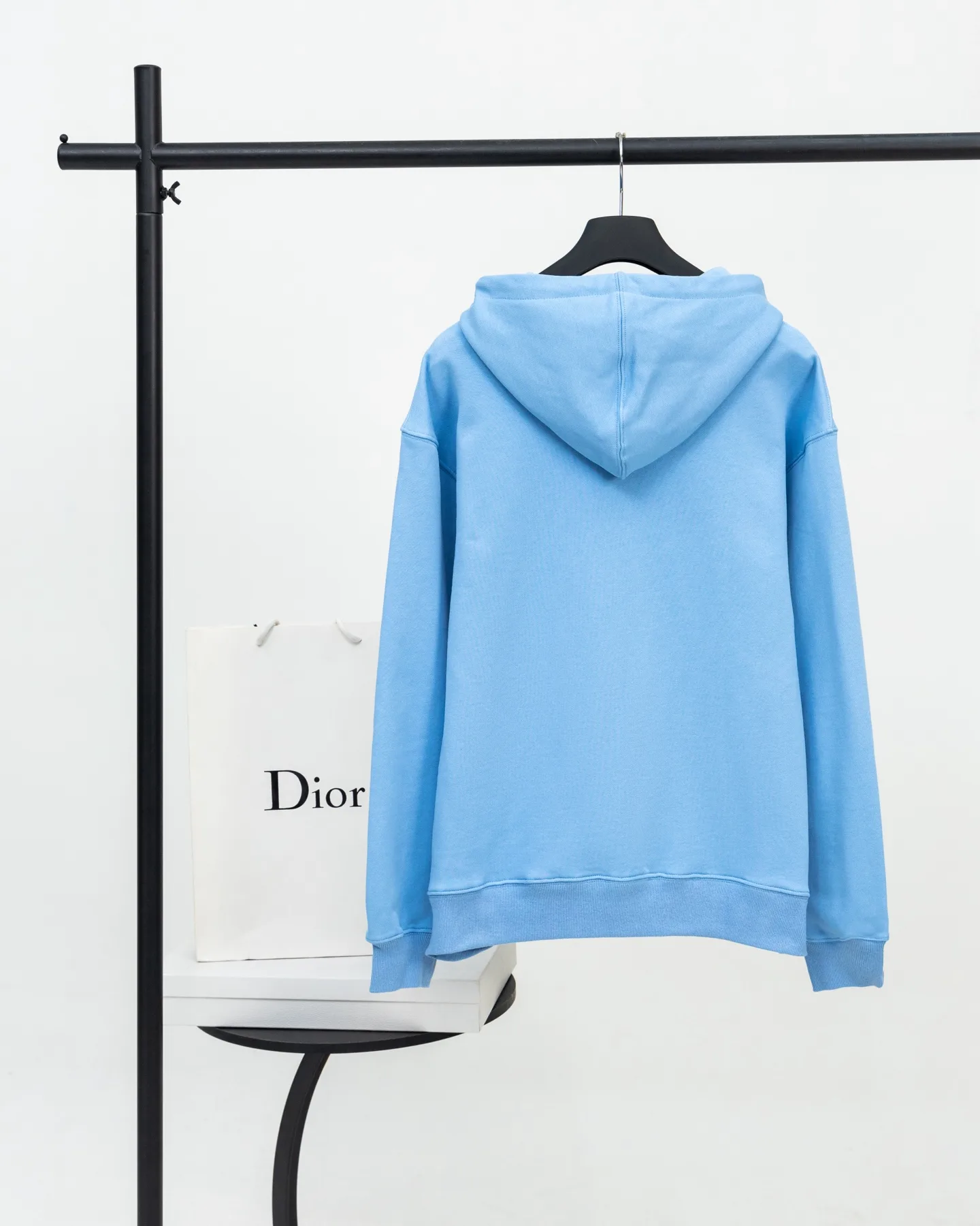 CD Icon Embroidered Cotton-Jersey Hoodie D19521204 — view 2