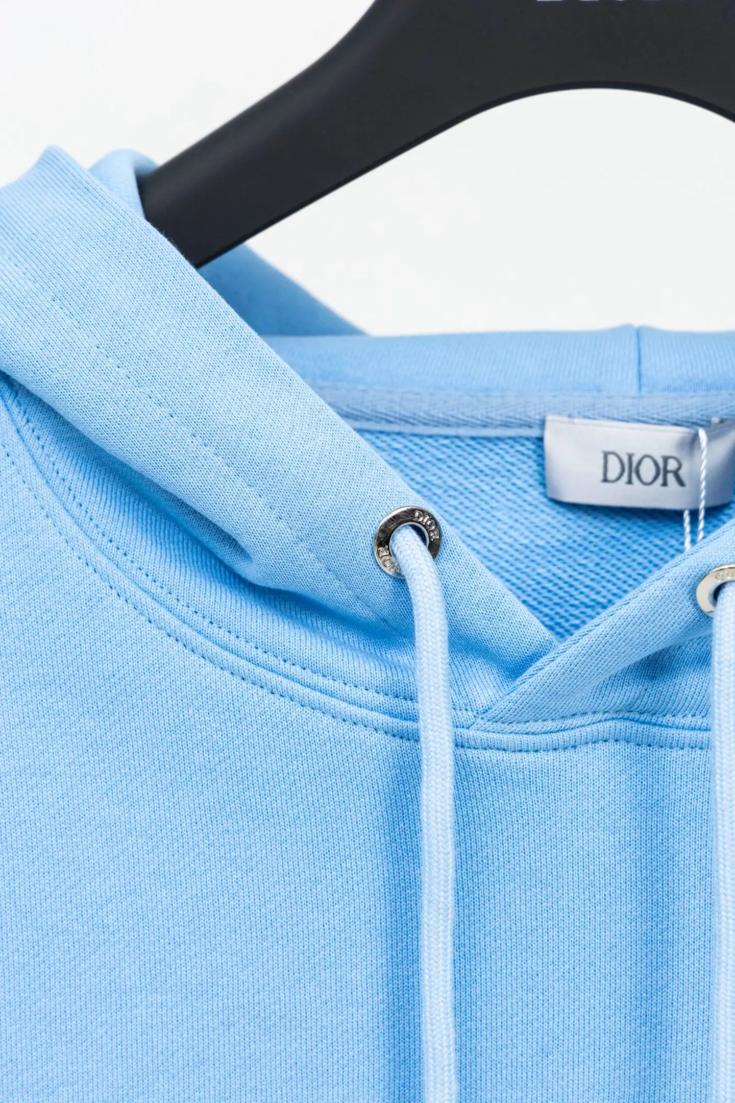 CD Icon Embroidered Cotton-Jersey Hoodie D19521204 — view 4