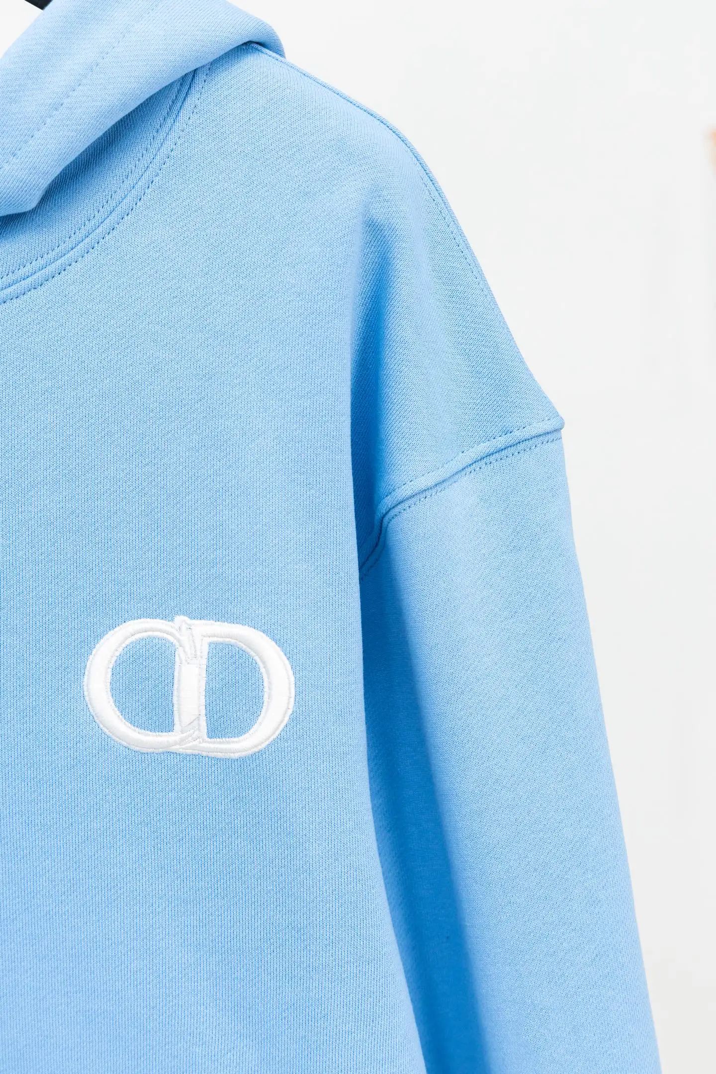 CD Icon Embroidered Cotton-Jersey Hoodie D19521204 — view 7