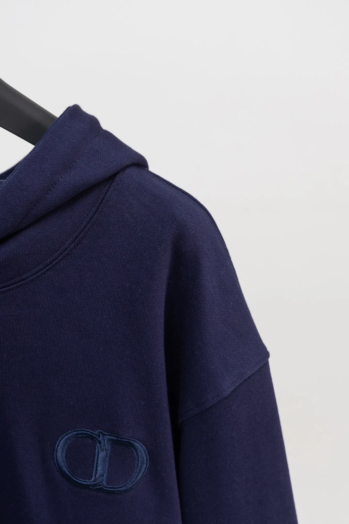 CD Icon Embroidered Cotton-Jersey Hoodie D19521208 — view 4
