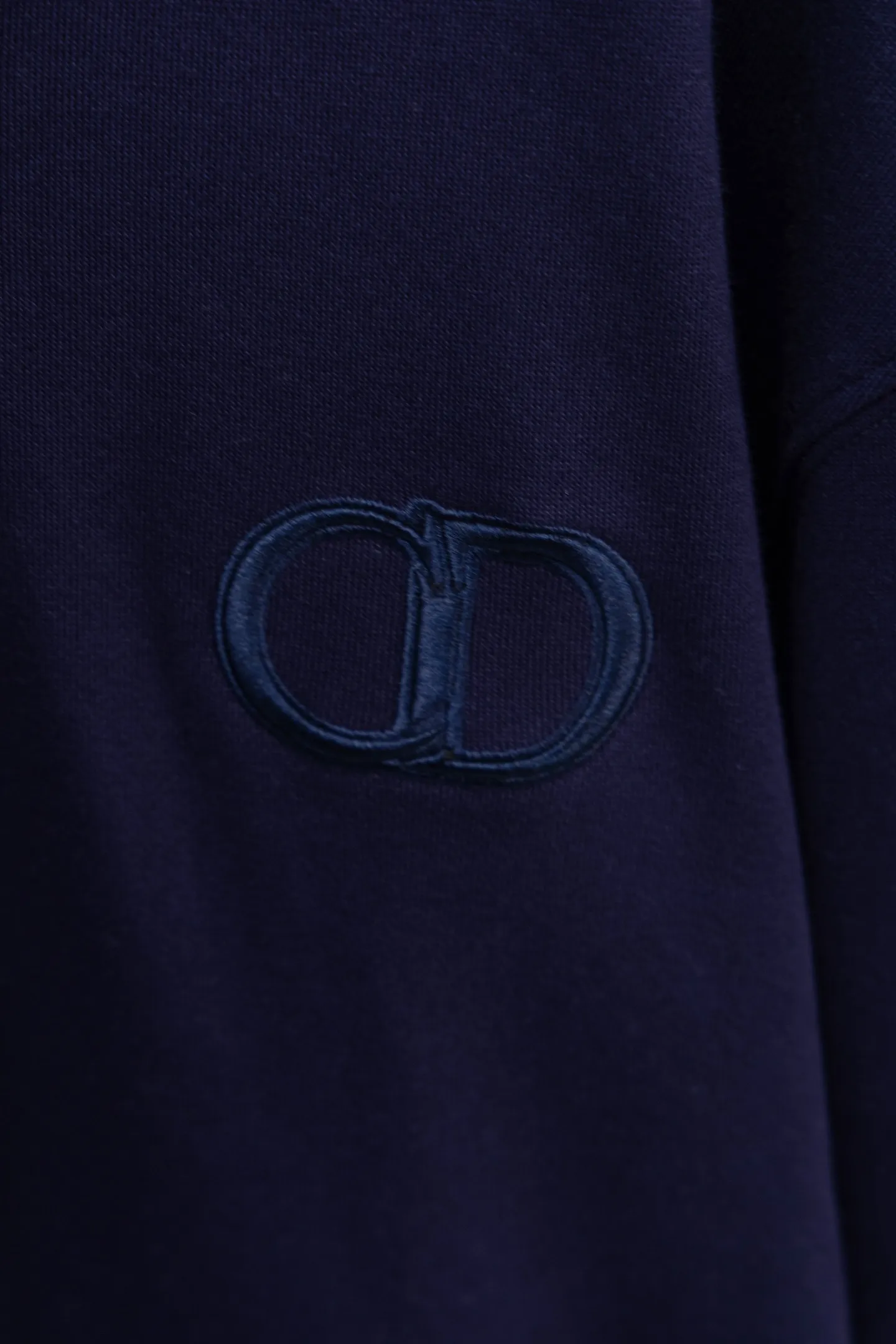 CD Icon Embroidered Cotton-Jersey Hoodie D19521208 — view 5