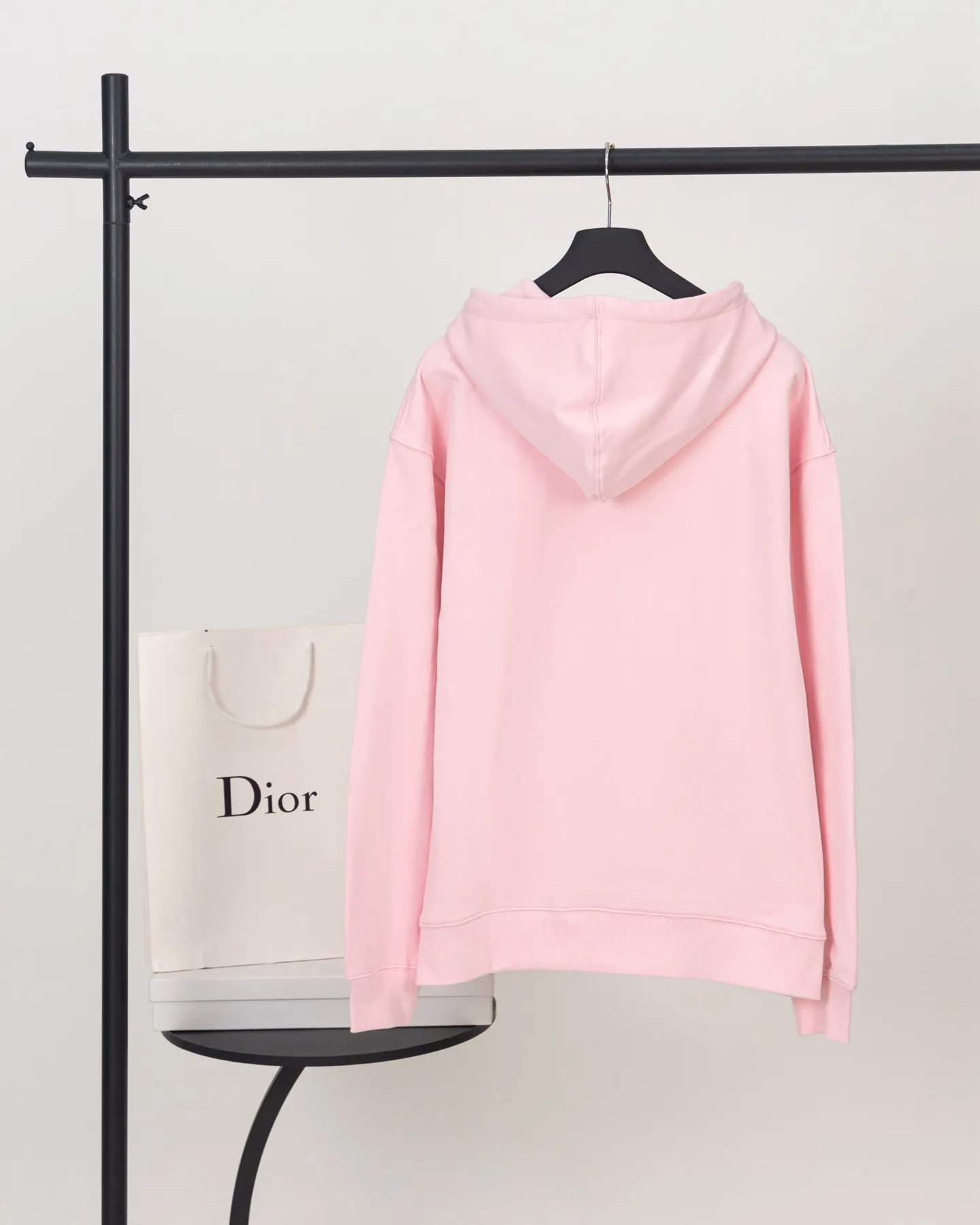 CD Icon Embroidered Cotton-Jersey Hoodie D19521206 — view 2