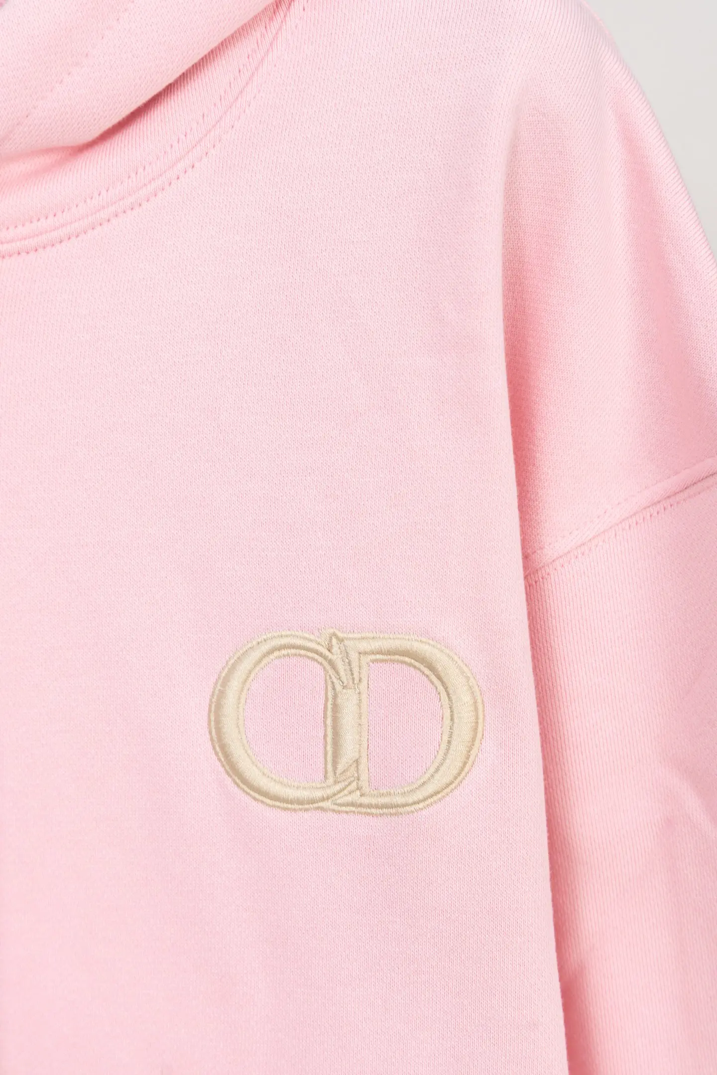 CD Icon Embroidered Cotton-Jersey Hoodie D19521206 — view 5