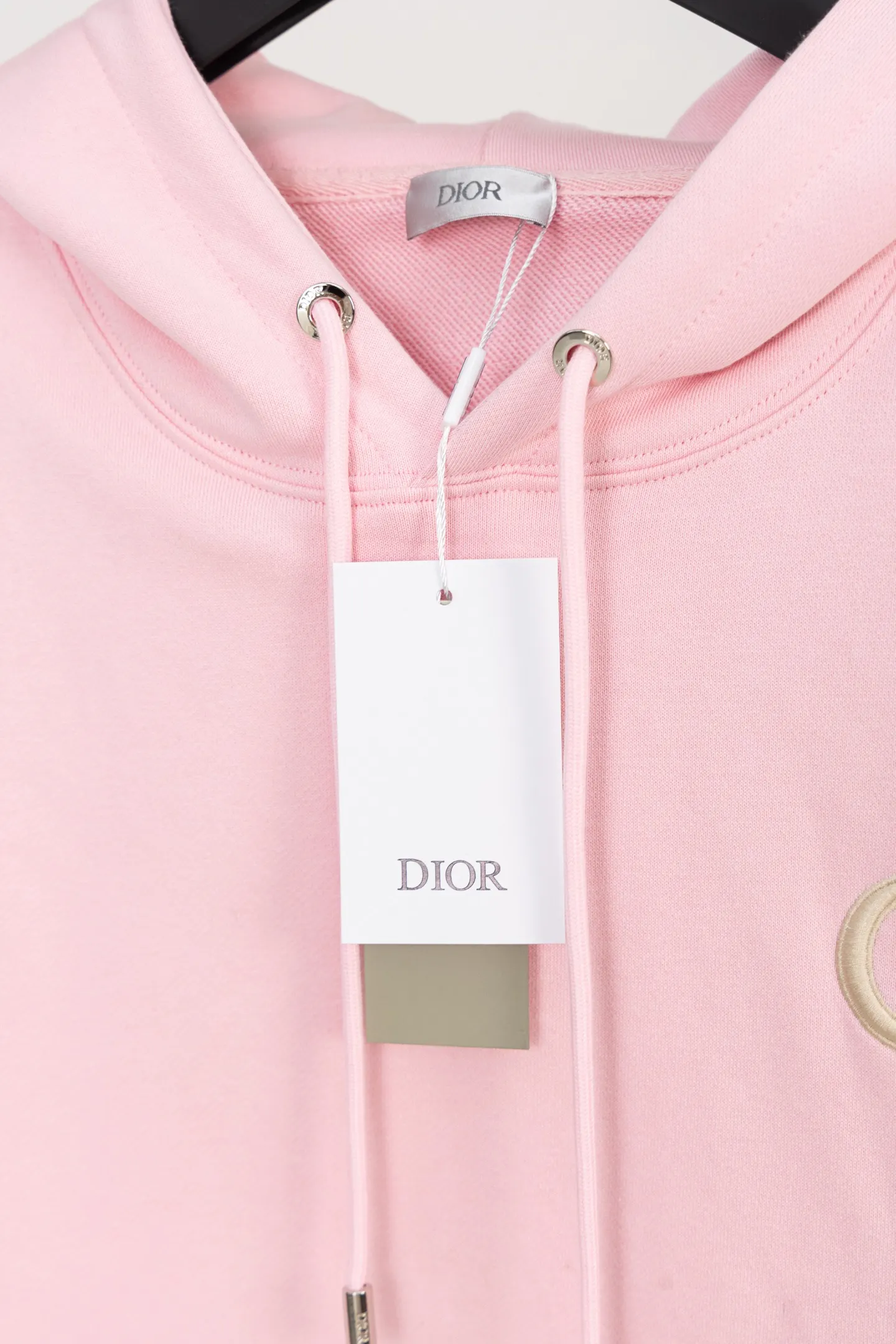 CD Icon Embroidered Cotton-Jersey Hoodie D19521206 — view 7