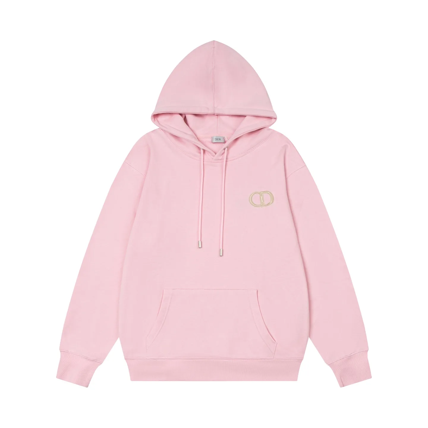 CD Icon Embroidered Cotton-Jersey Hoodie D19521207 — view 2