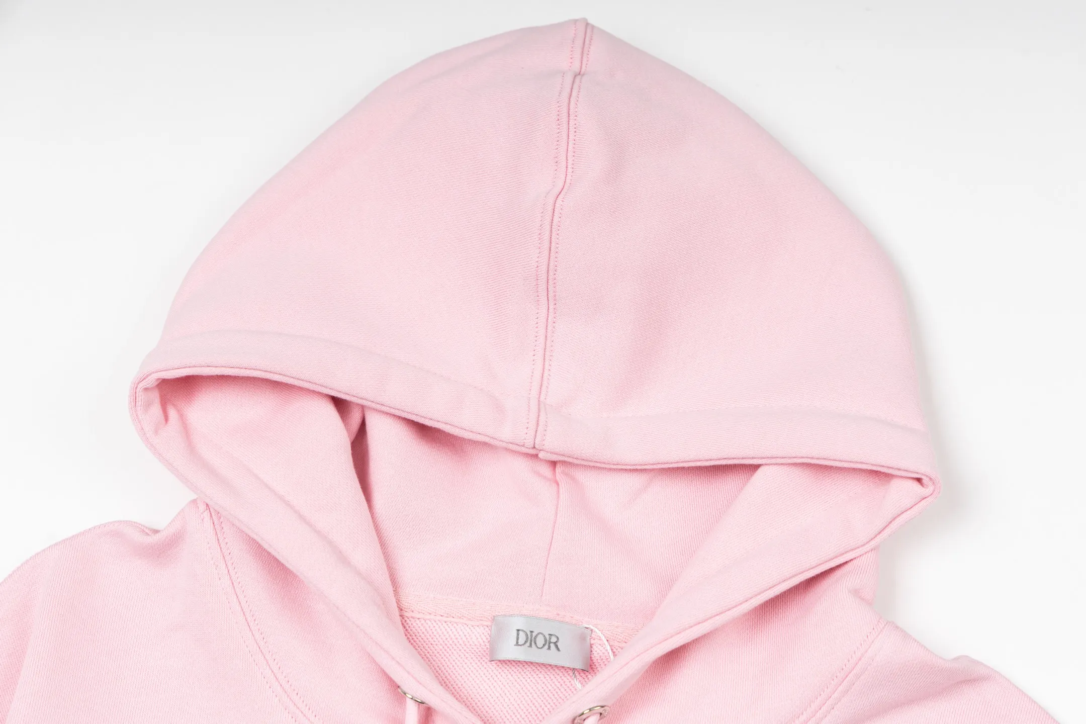 CD Icon Embroidered Cotton-Jersey Hoodie D19521207 — view 5