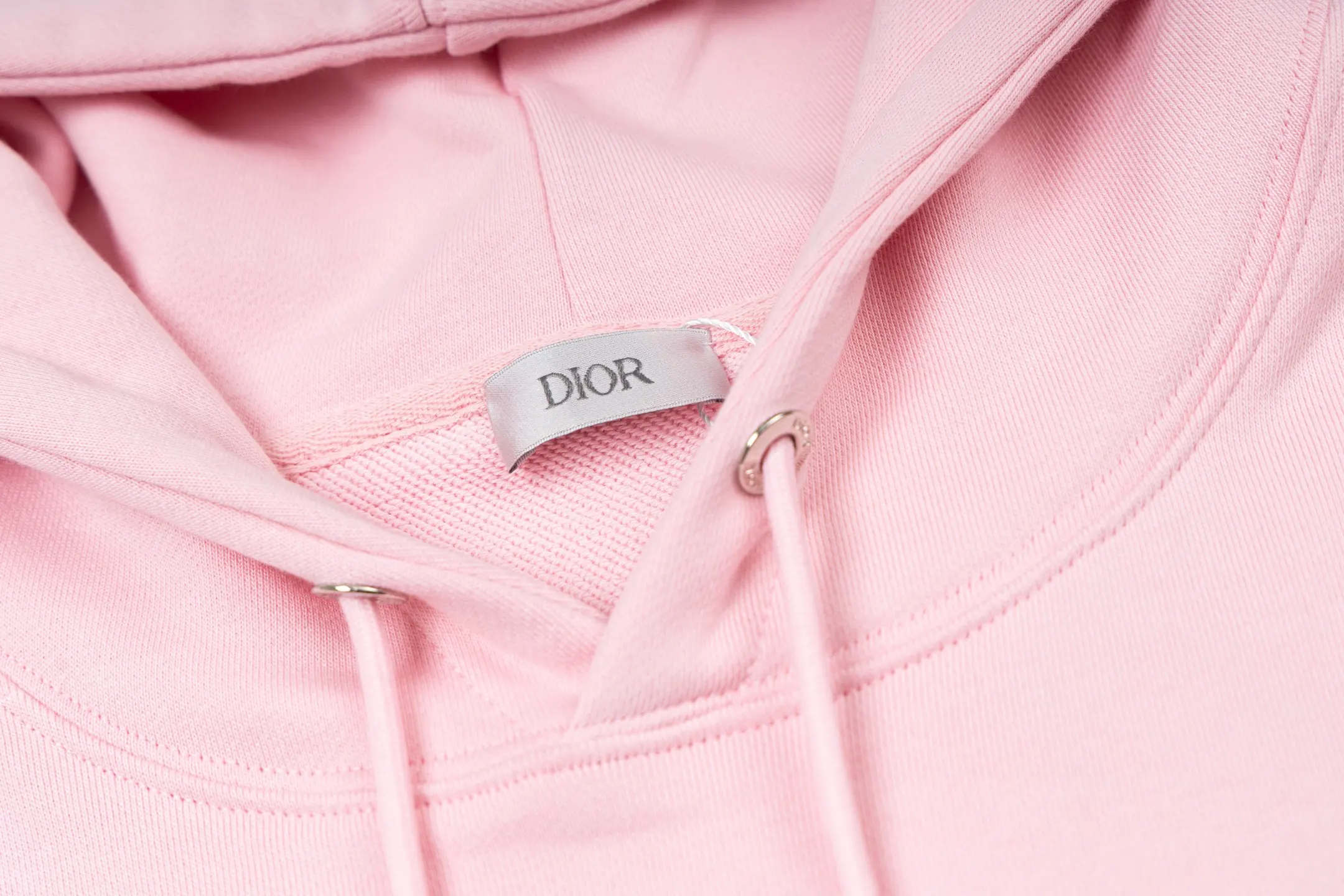 CD Icon Embroidered Cotton-Jersey Hoodie D19521207 — view 8