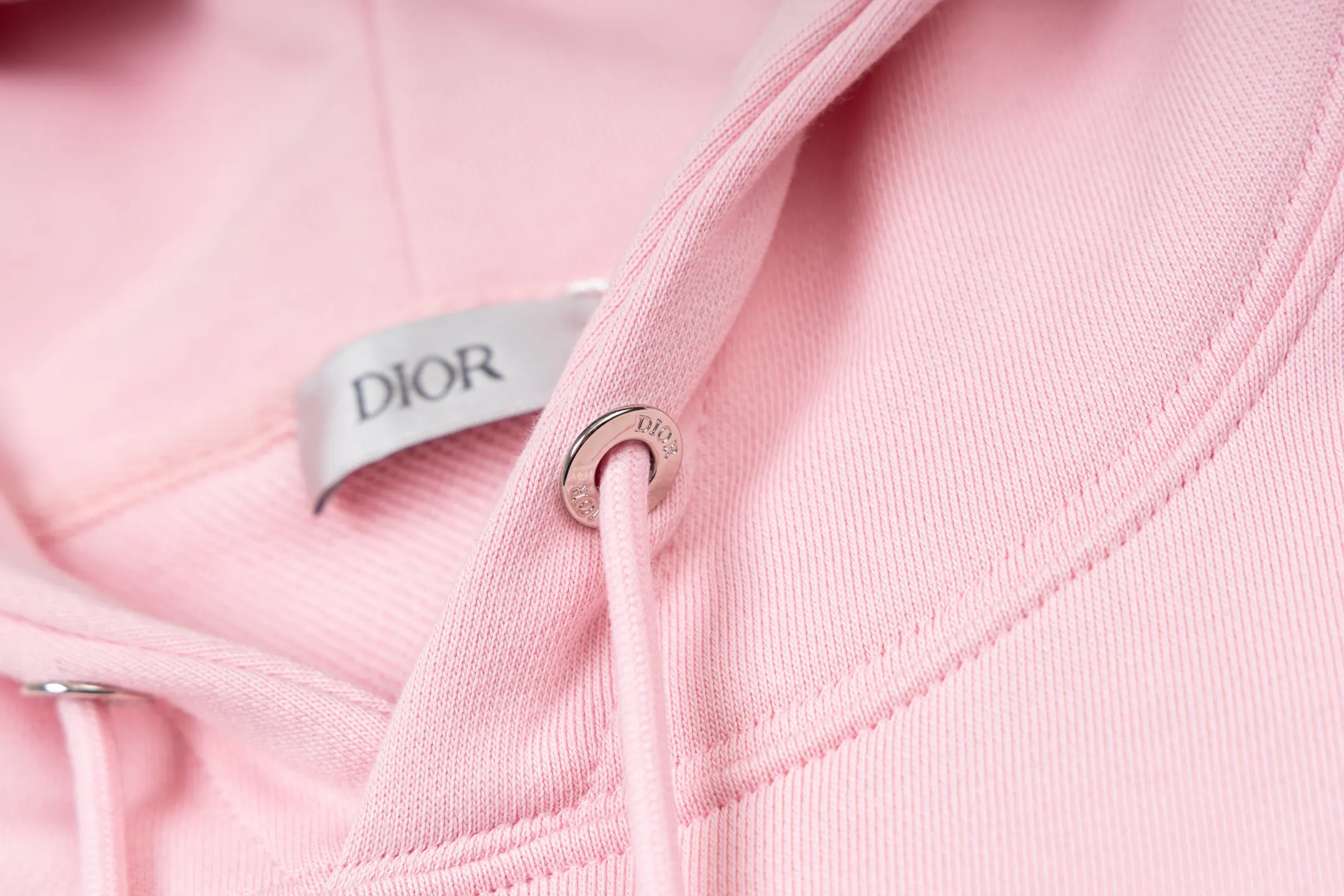 CD Icon Embroidered Cotton-Jersey Hoodie D19521207 — view 9