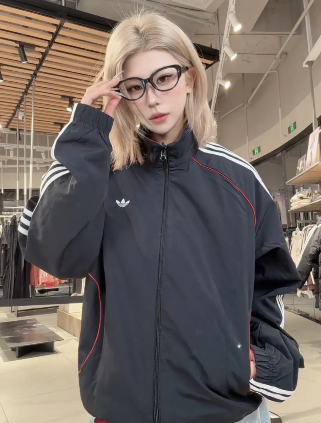 Valentine's Day Reversible Plaid Track Jacket D20023062 — view 2