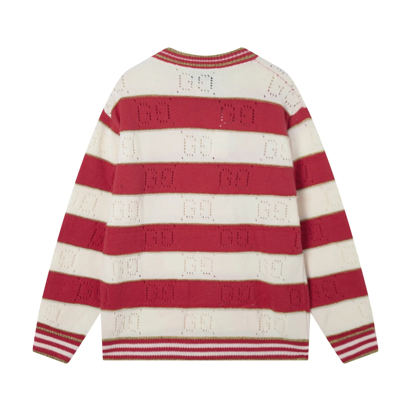 Striped GG Perforated Wool Sweater D20023367 — view 2