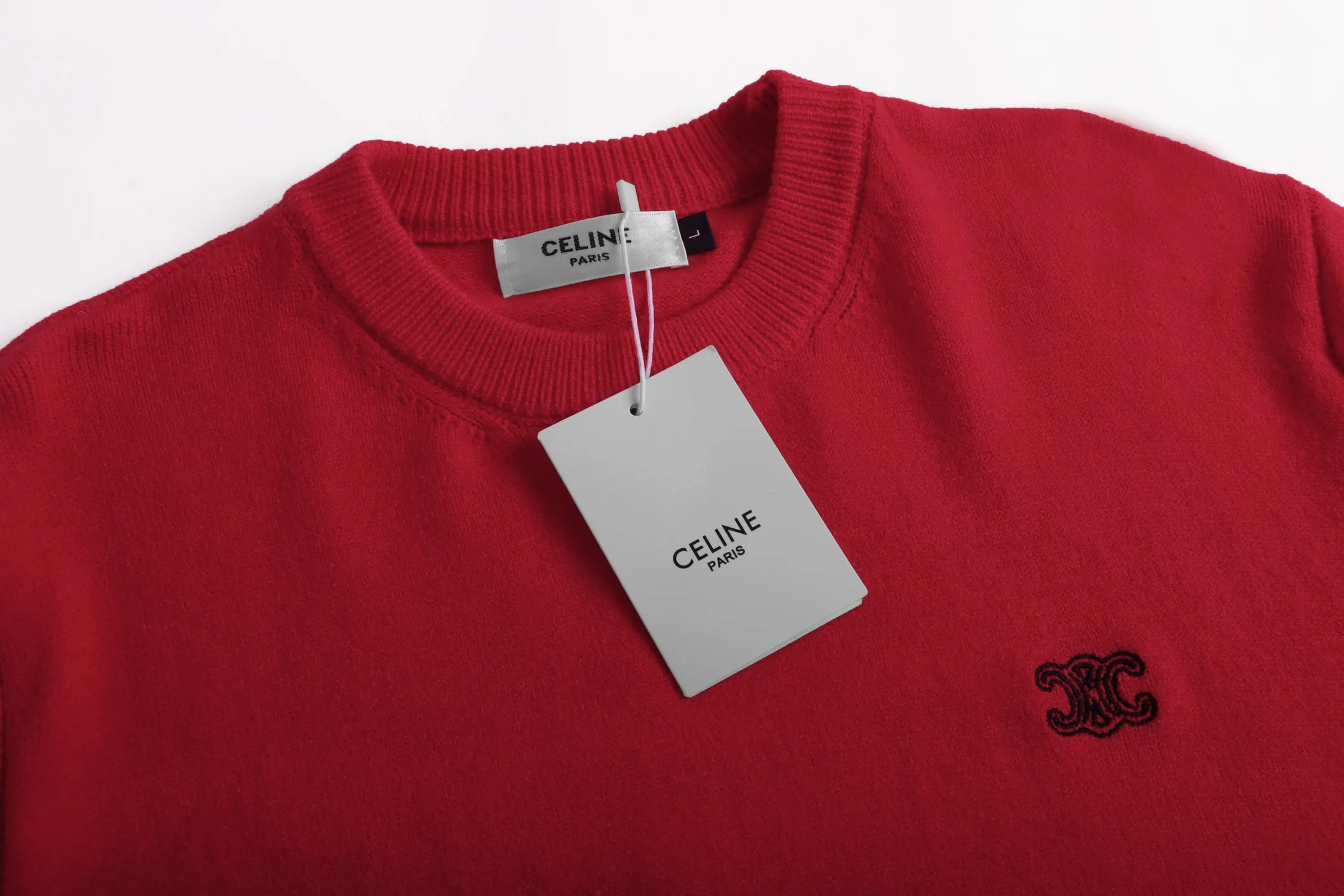 Triomphe Logo Embroidered Wool Sweater D20023346 — view 3