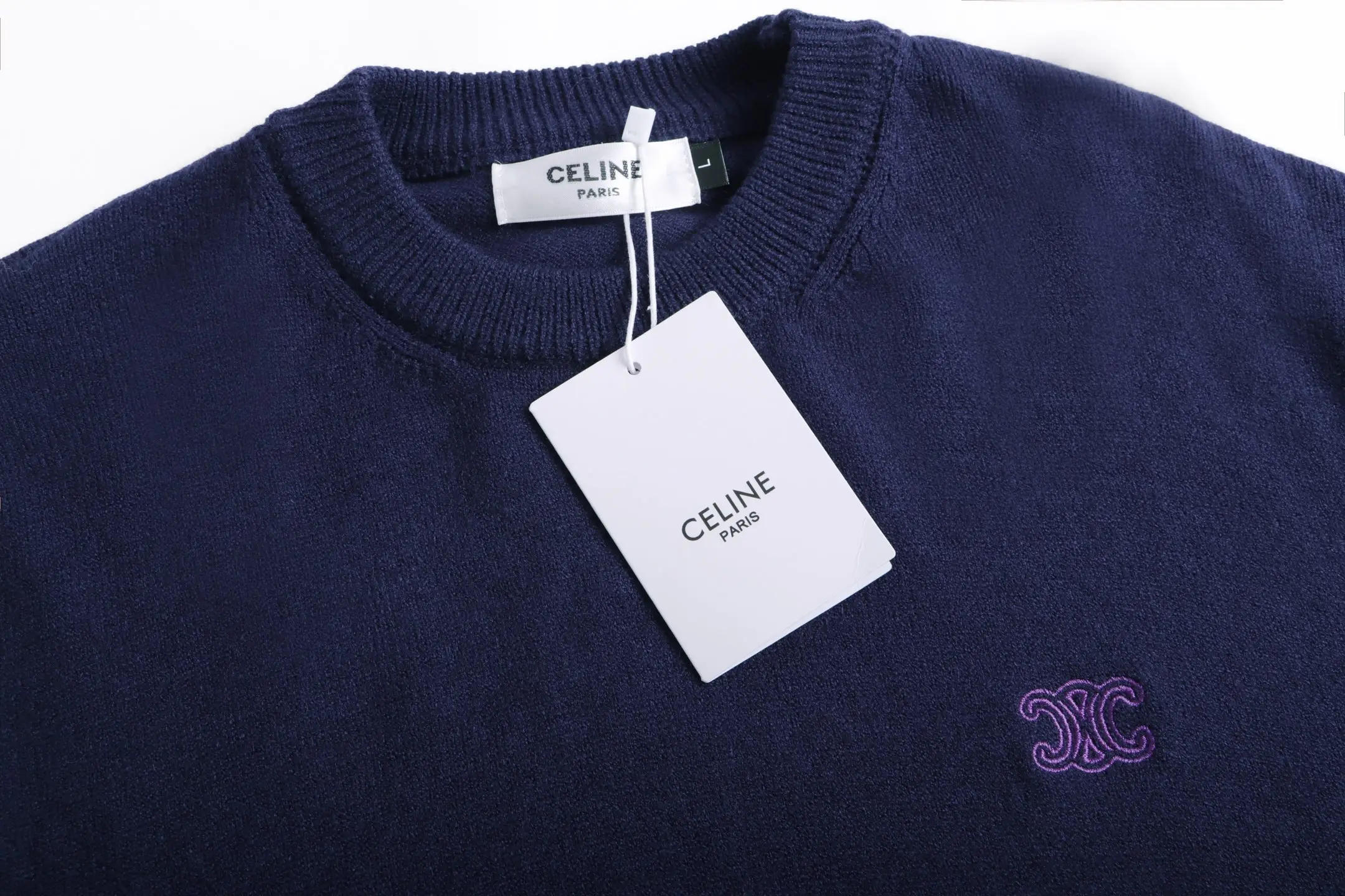 Logo-Embroidered Wool Crew-Neck Sweater D20023348 — view 5